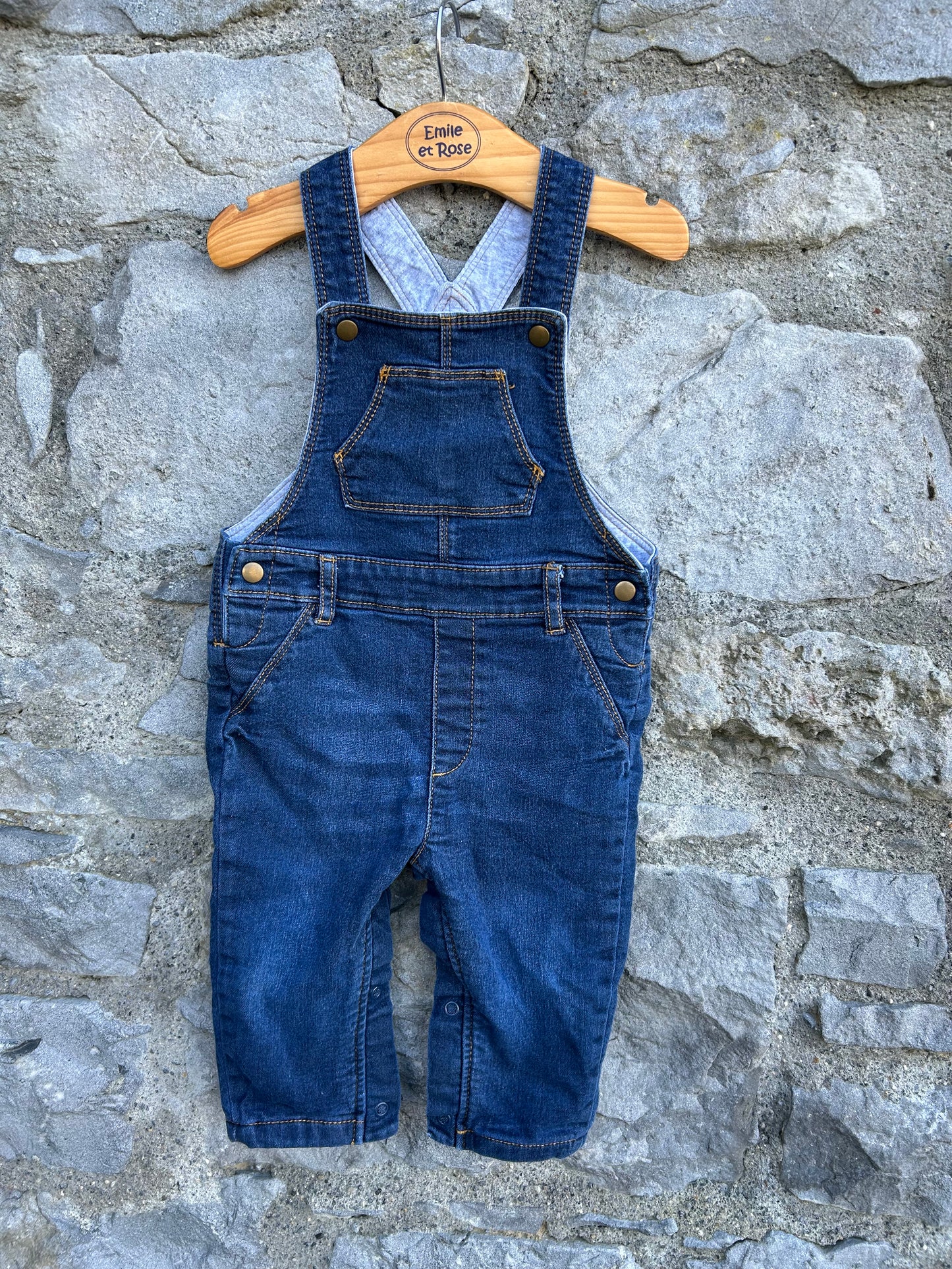 Denim dungarees 9-12m (74-80cm)