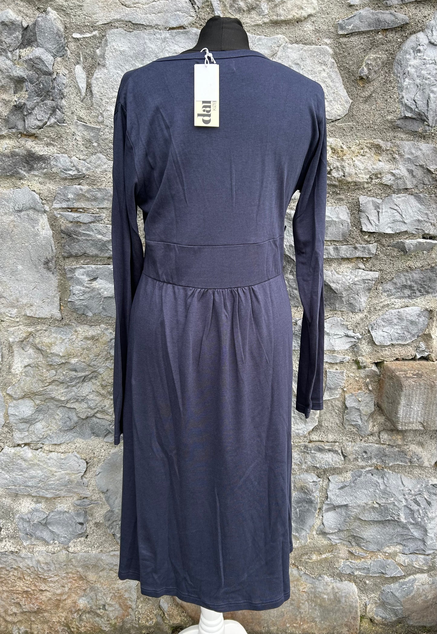 Navy fix wrap dress uk 12