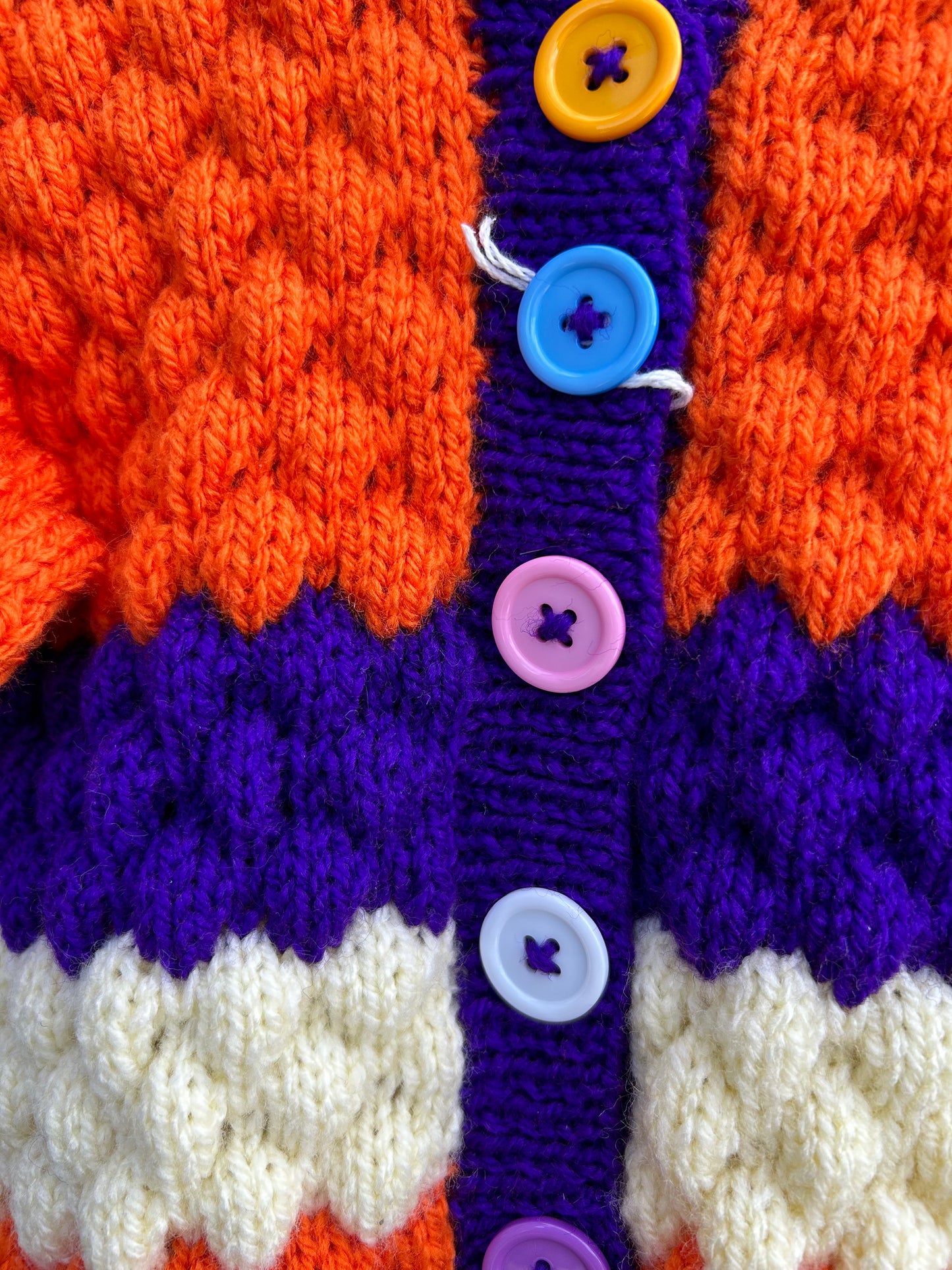 Orange bubble knit cardigan 9-12m (74-80cm)