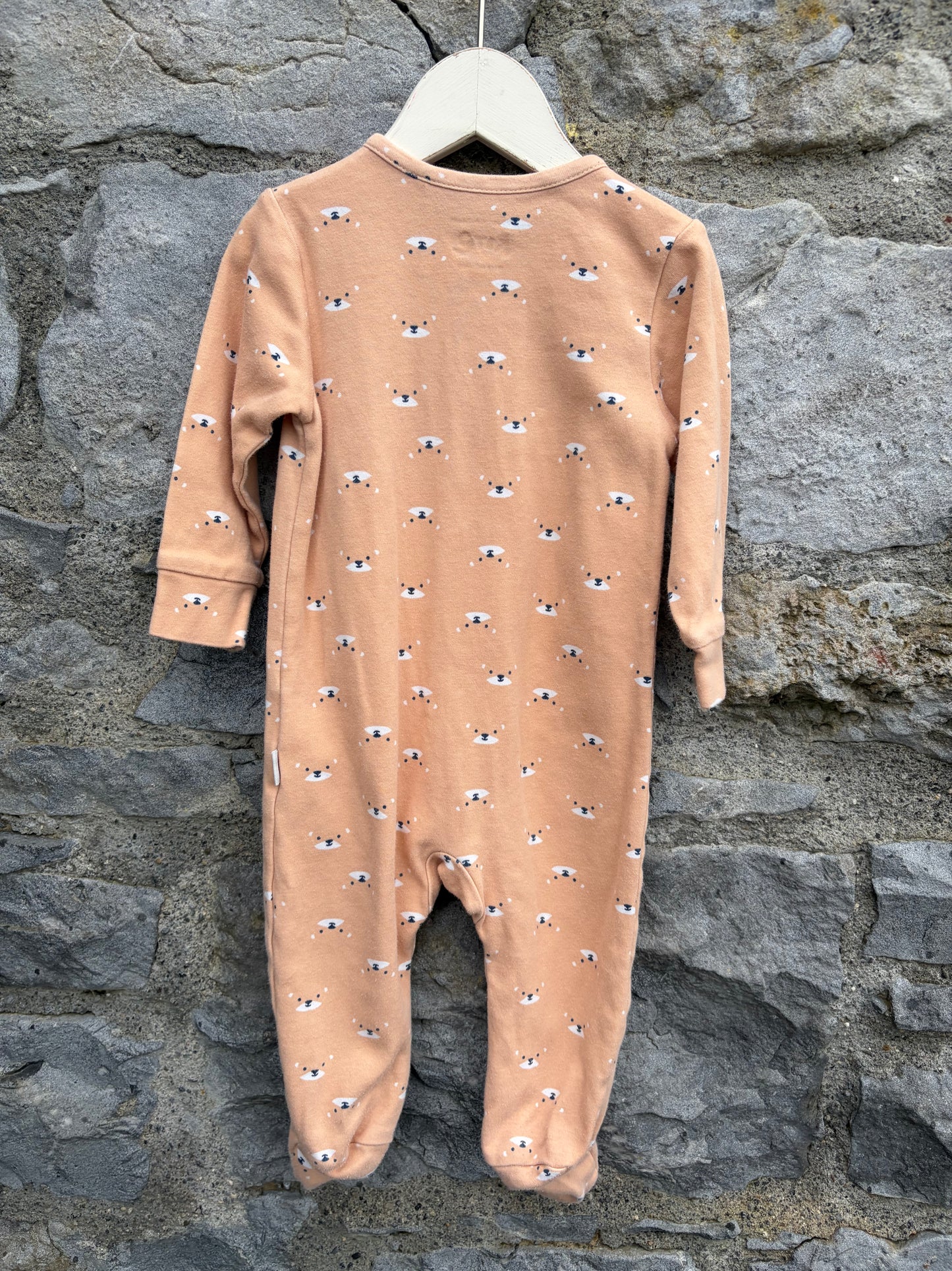 Peach bears onesie 6-9m (68-74cm)