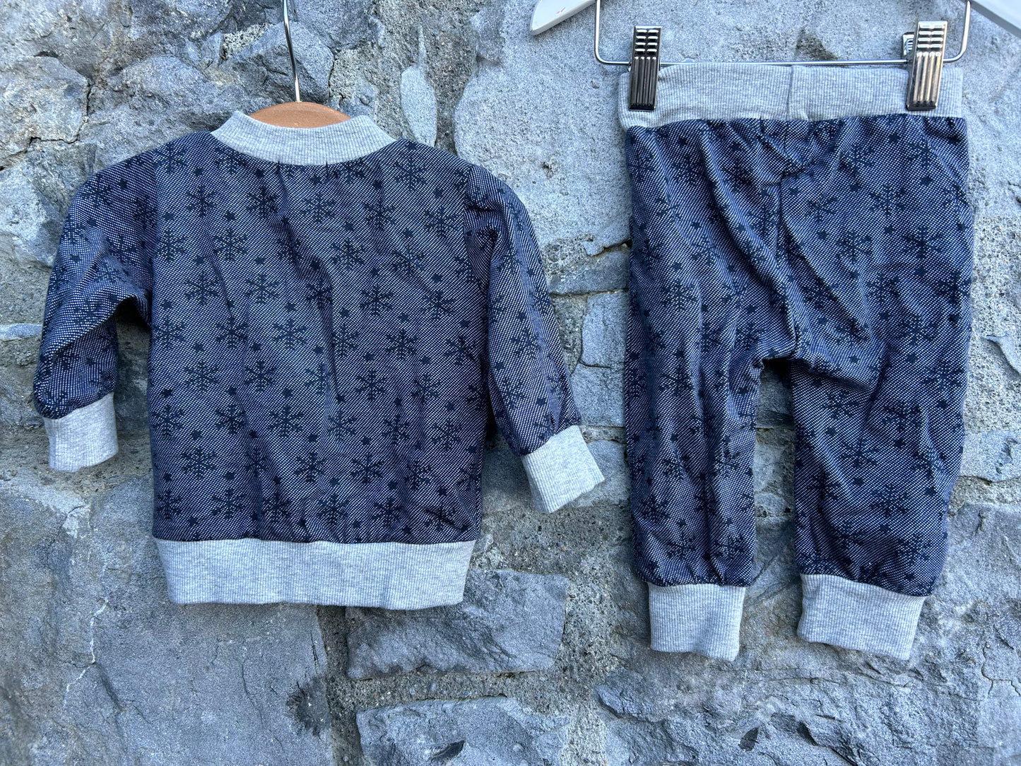 Snowflakes grey tracksuit 3-6m (62-68cm)