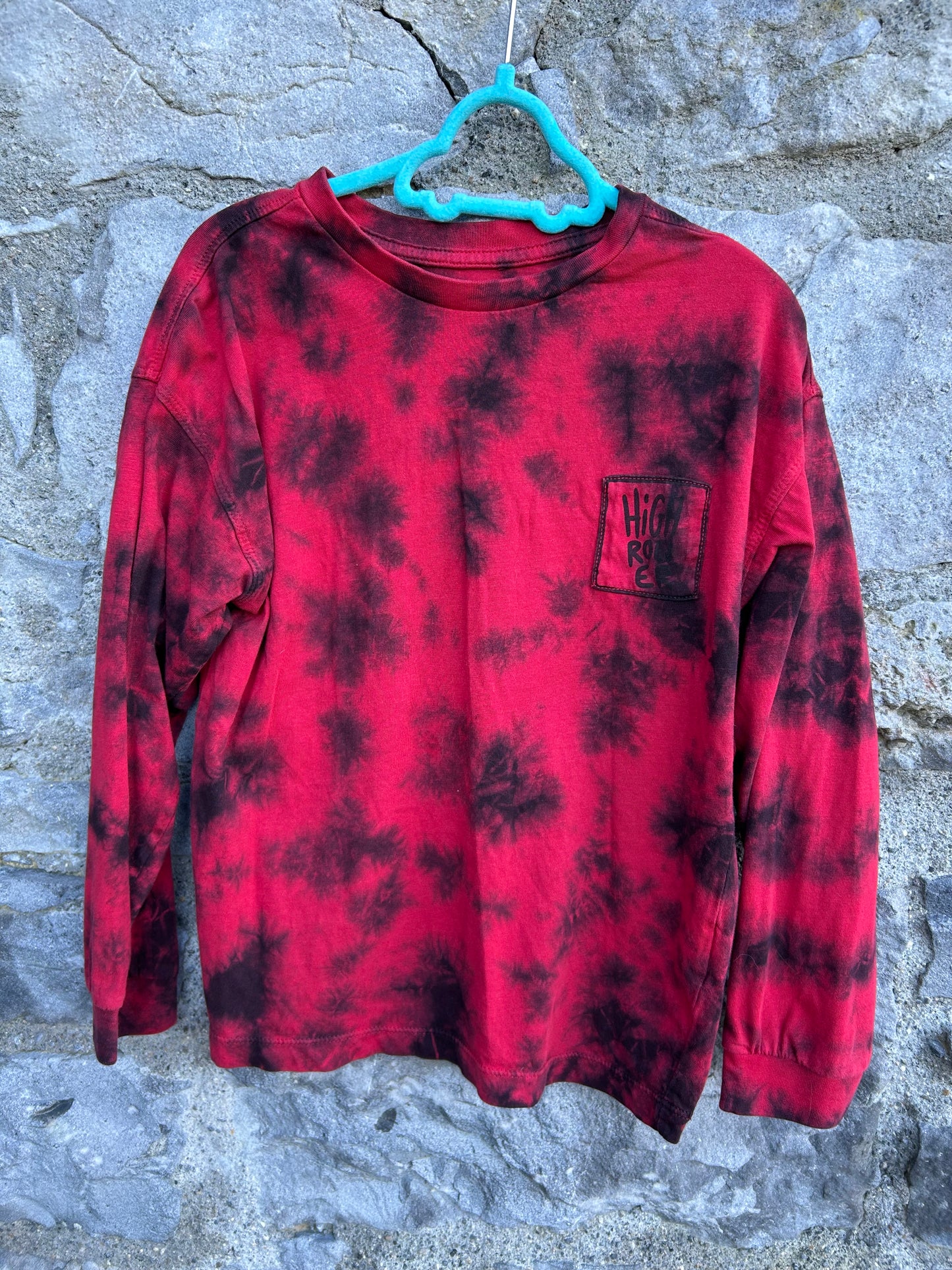 Red tie dye top 6-7y (116-122cm)
