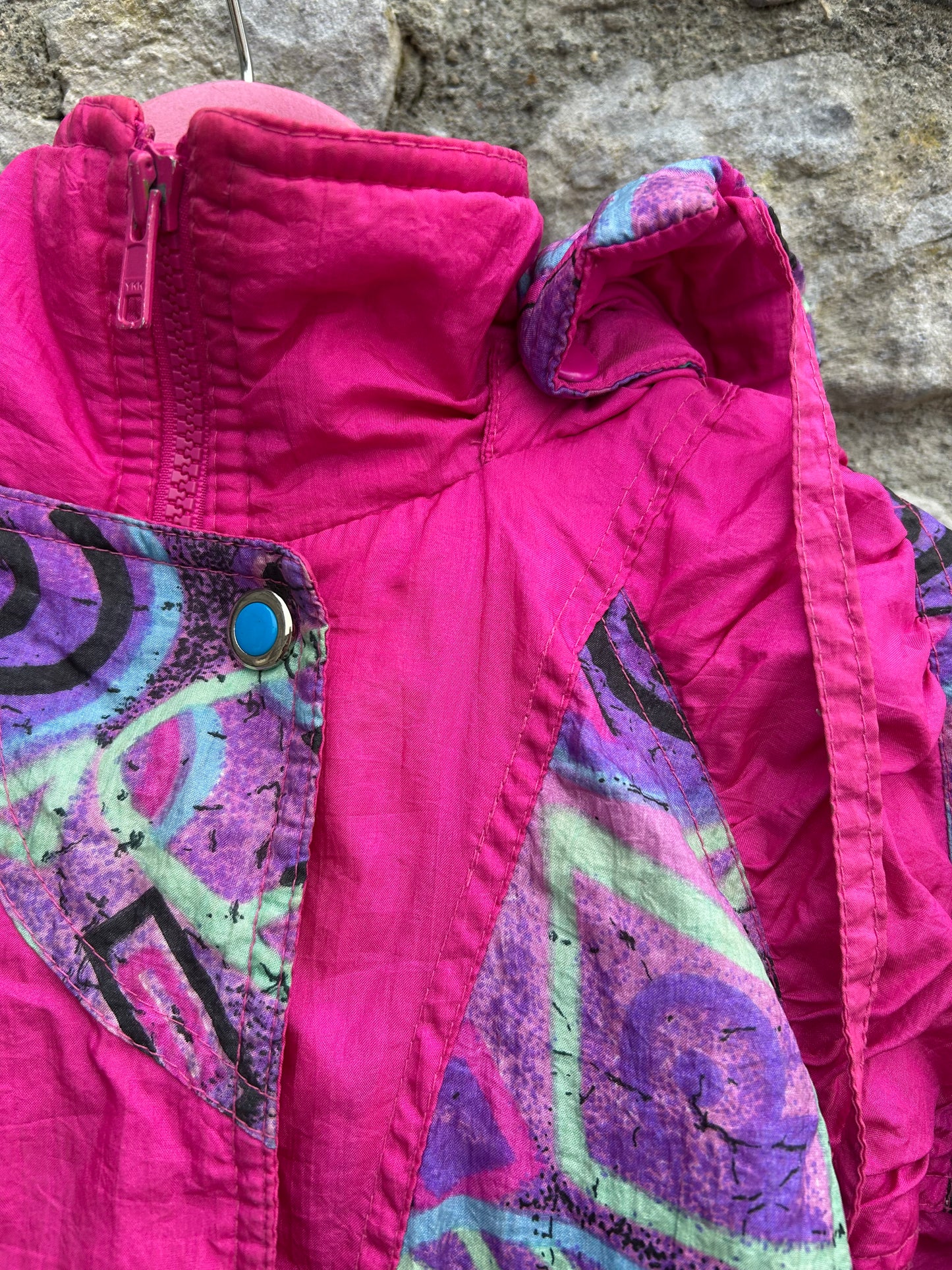 80s abstract pink jacket 10-11y (140-146cm)
