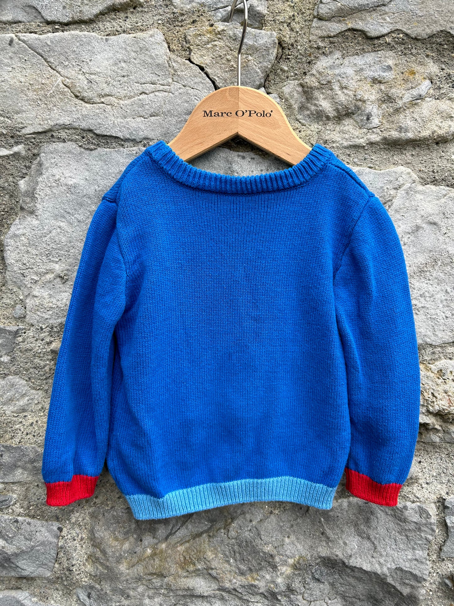 Rainbow truck blue jumper 18-24m (86-92cm)