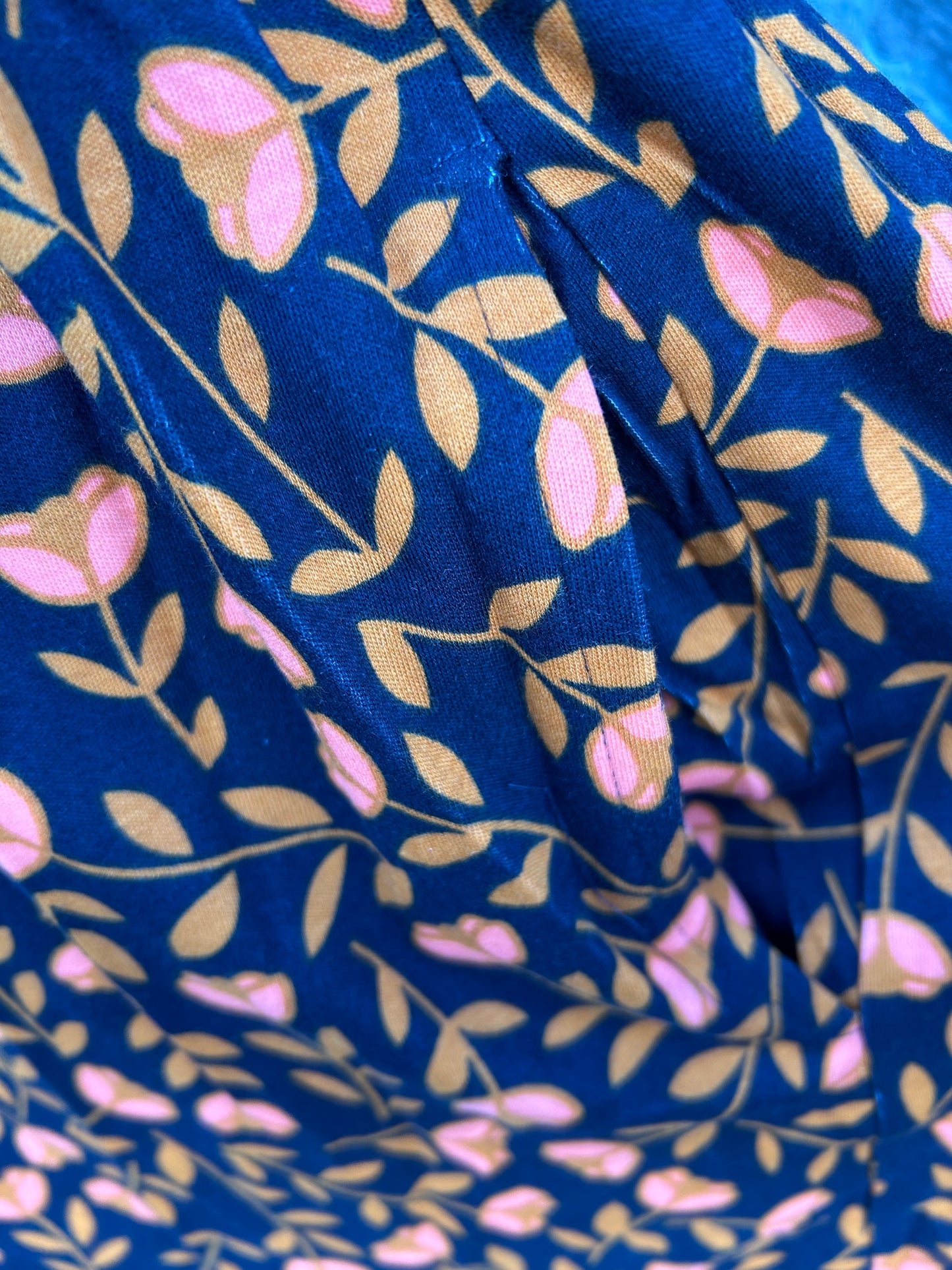 Pink flowers navy dress uk 10-12