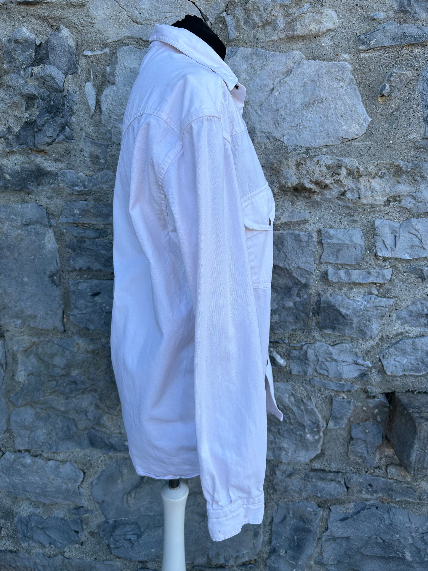 90s white denim shirt Small