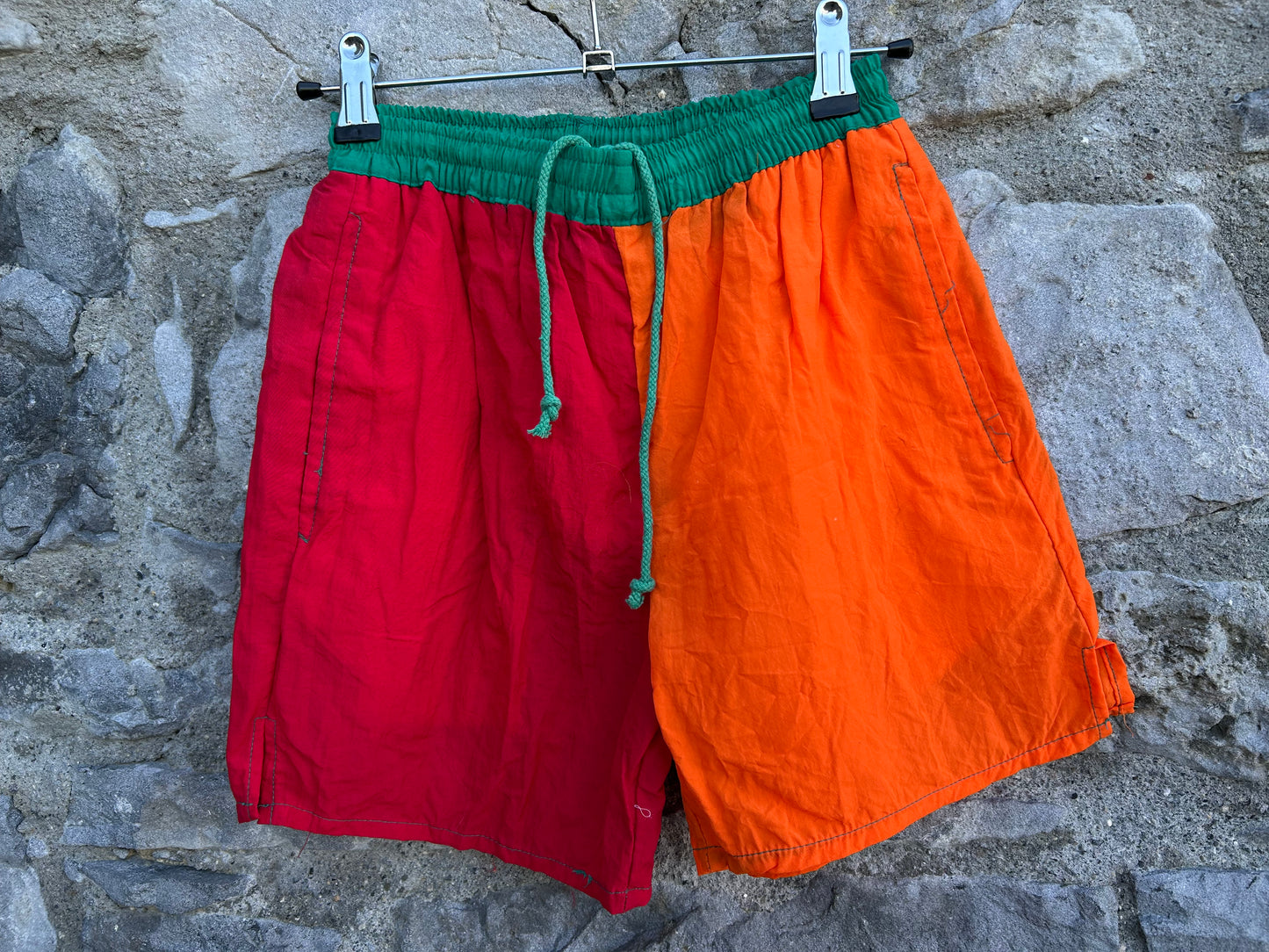 80s Red&orange shorts 9-10y (134-140cm)