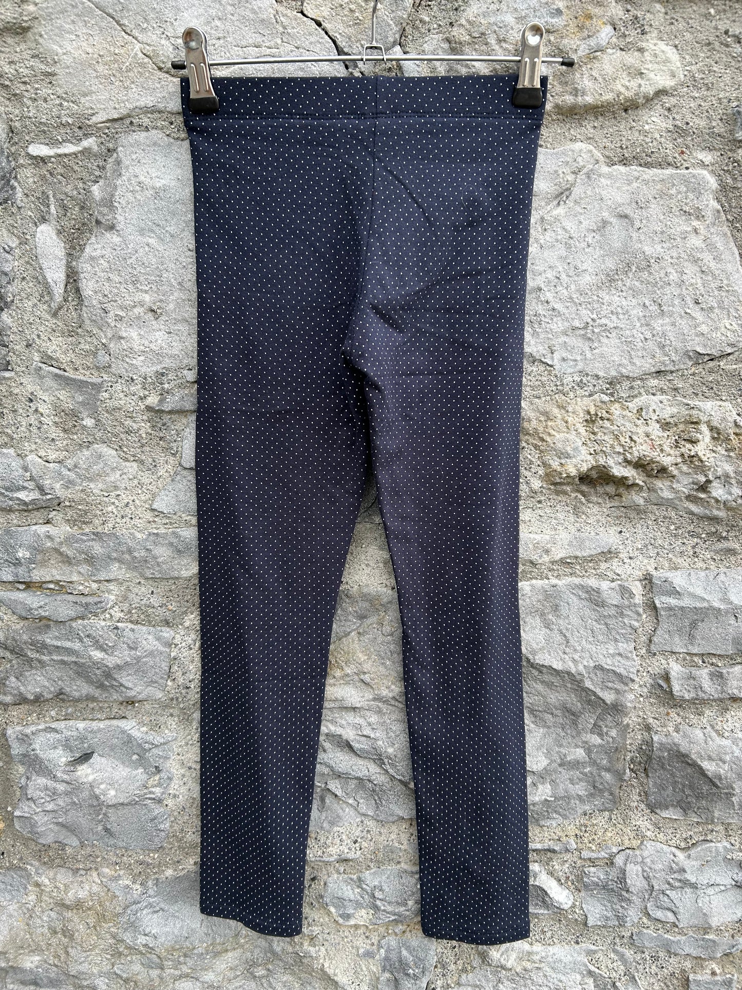 Dotty navy sweat leggings 7-8y (122-128cm)