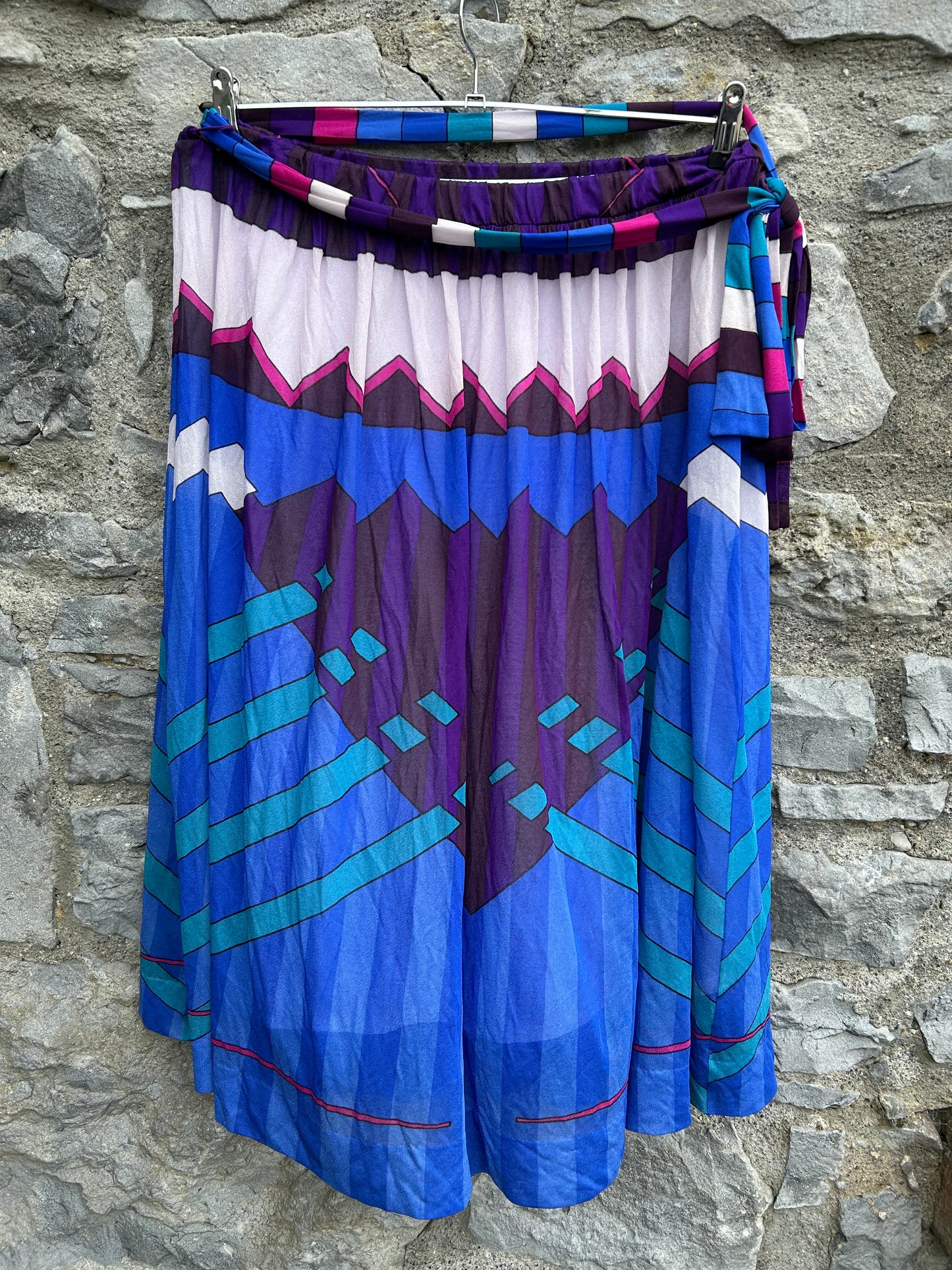 Blue chevron skirt uk 12