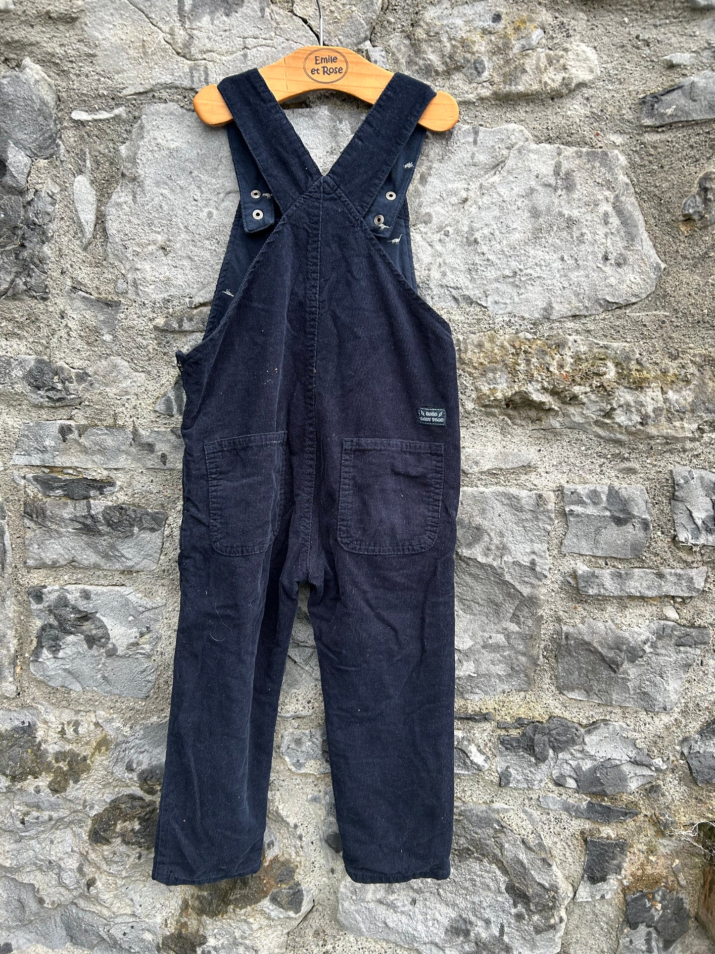 Navy cord dungarees 3-4y (98-104cm)