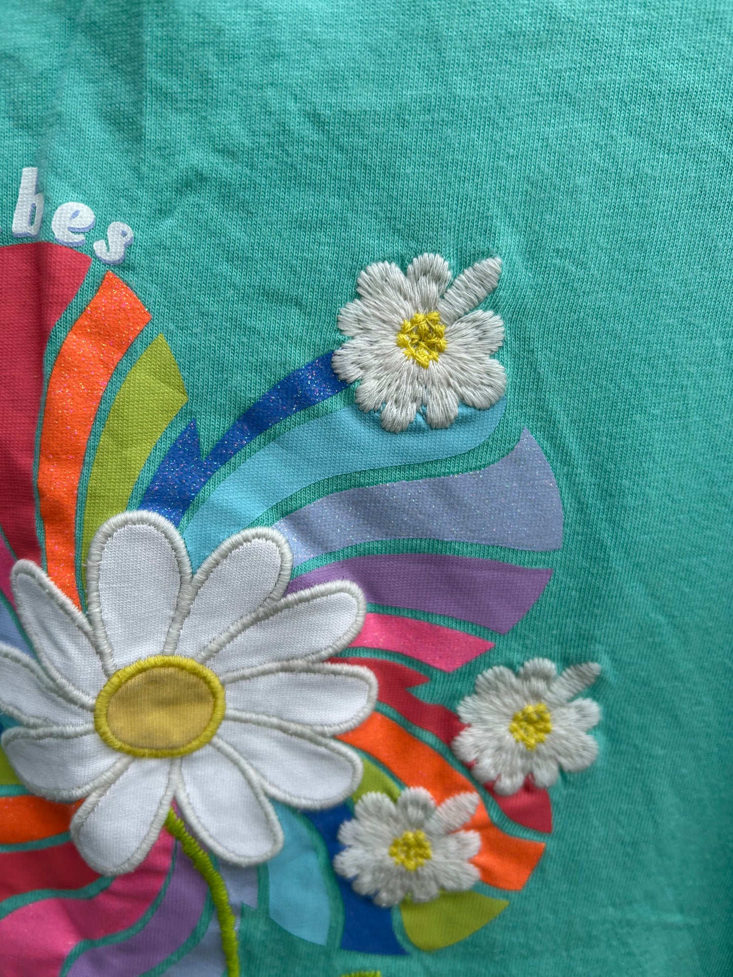 Happy vibes green T-shirt 3-4y (98-104cm)