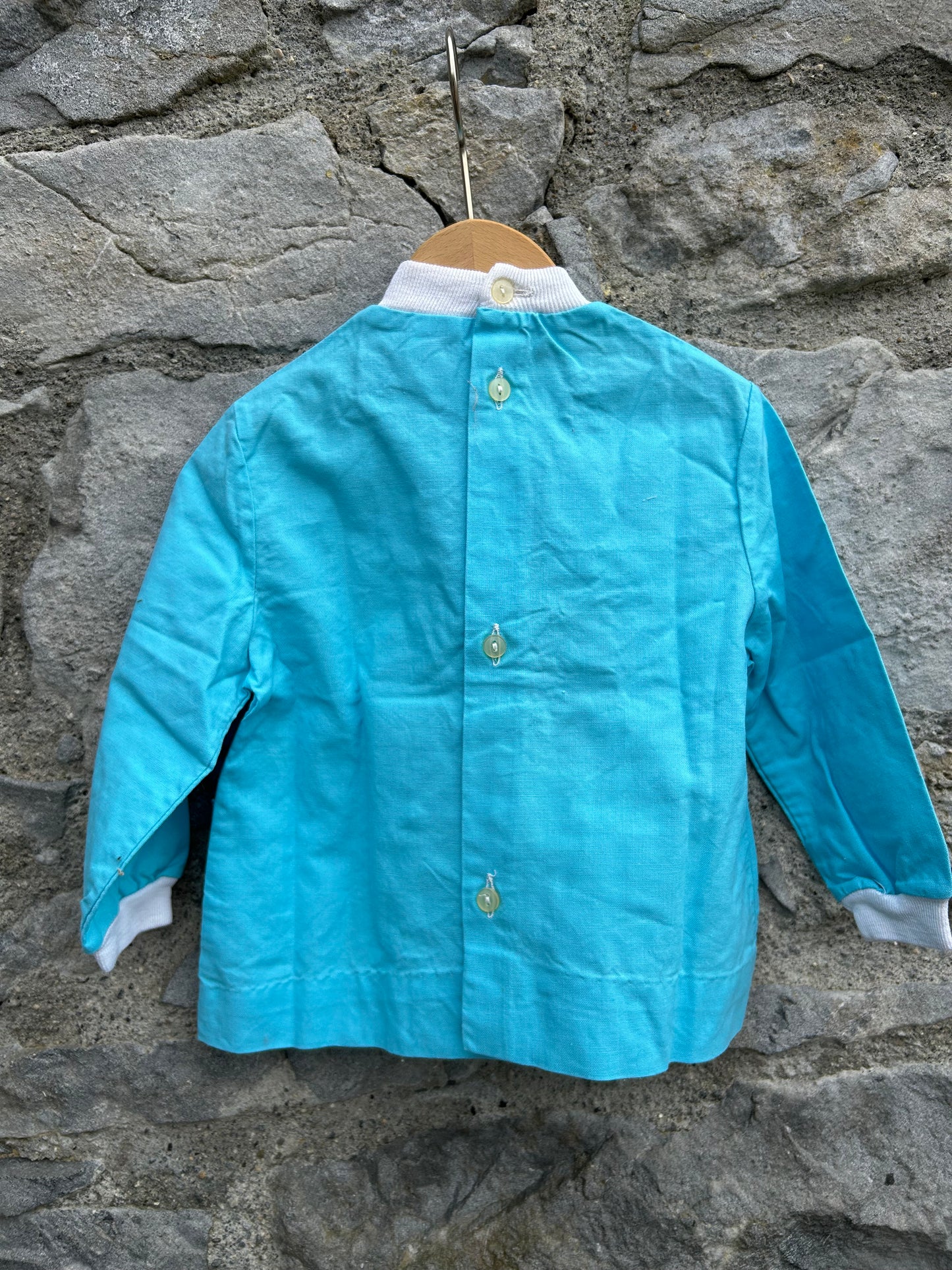 70s apple blue top 12m (80cm)