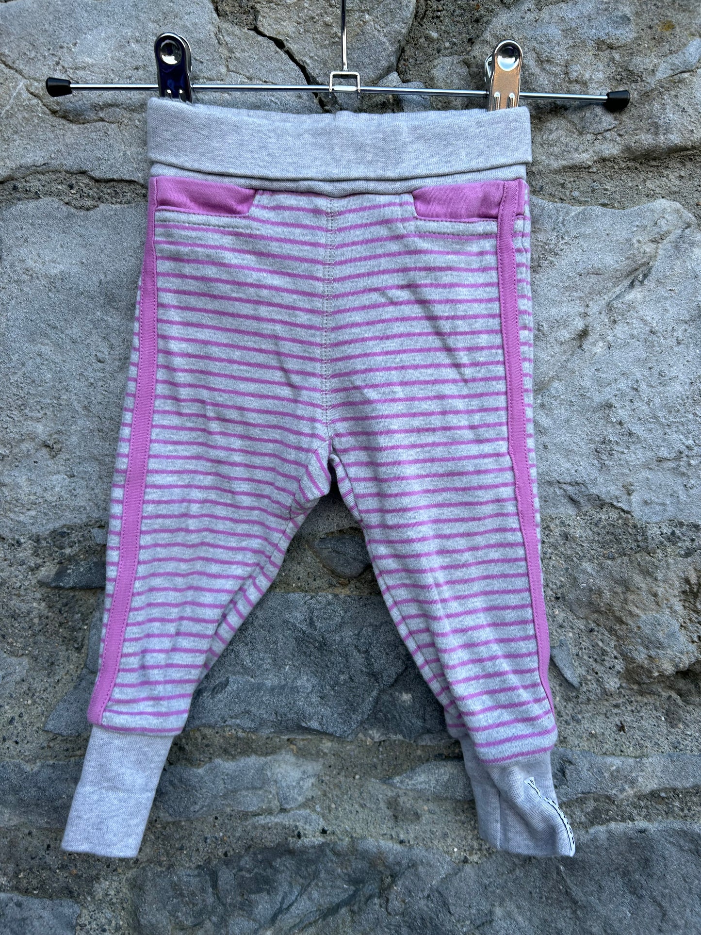 Grey stripy pants 3-6m (62-68cm)