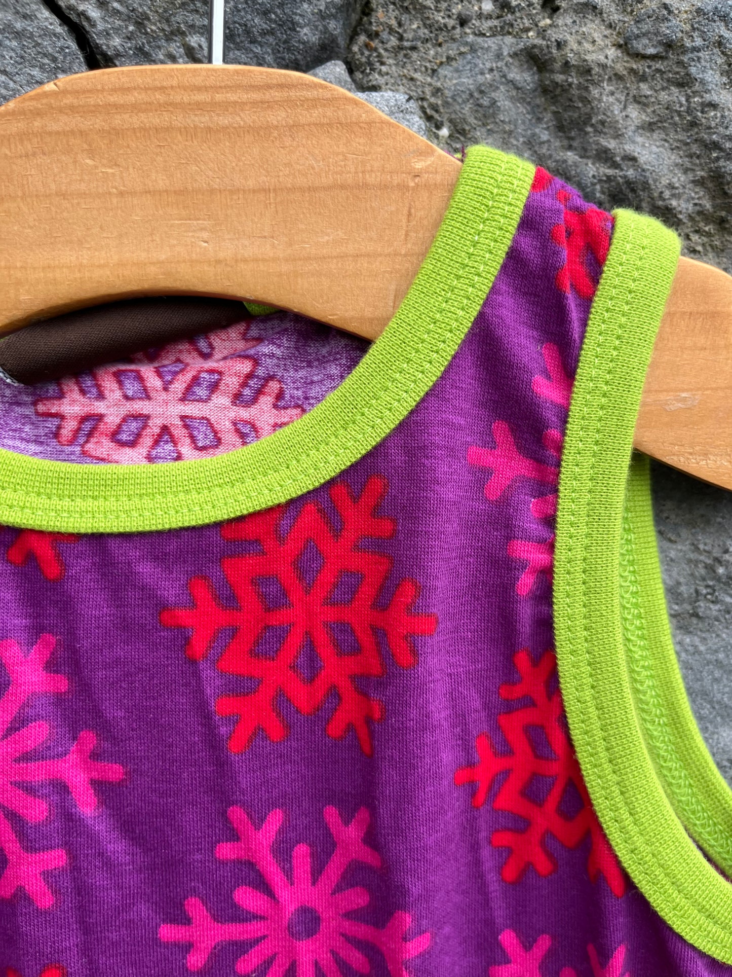 Pink snowflakes tank top 18-24m (86-92cm)