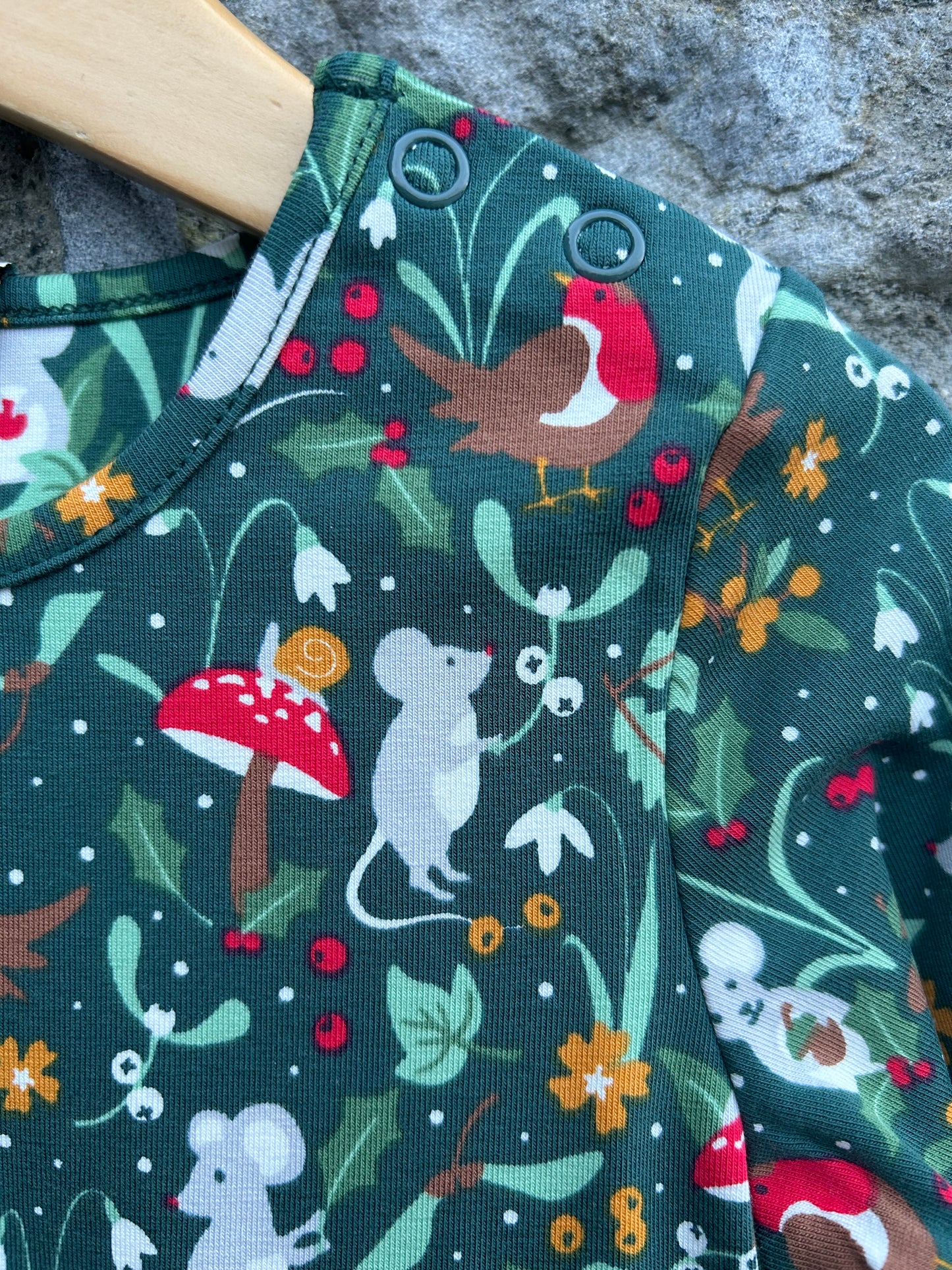 Festive woodlands green dress 18-24m (86-92cm)