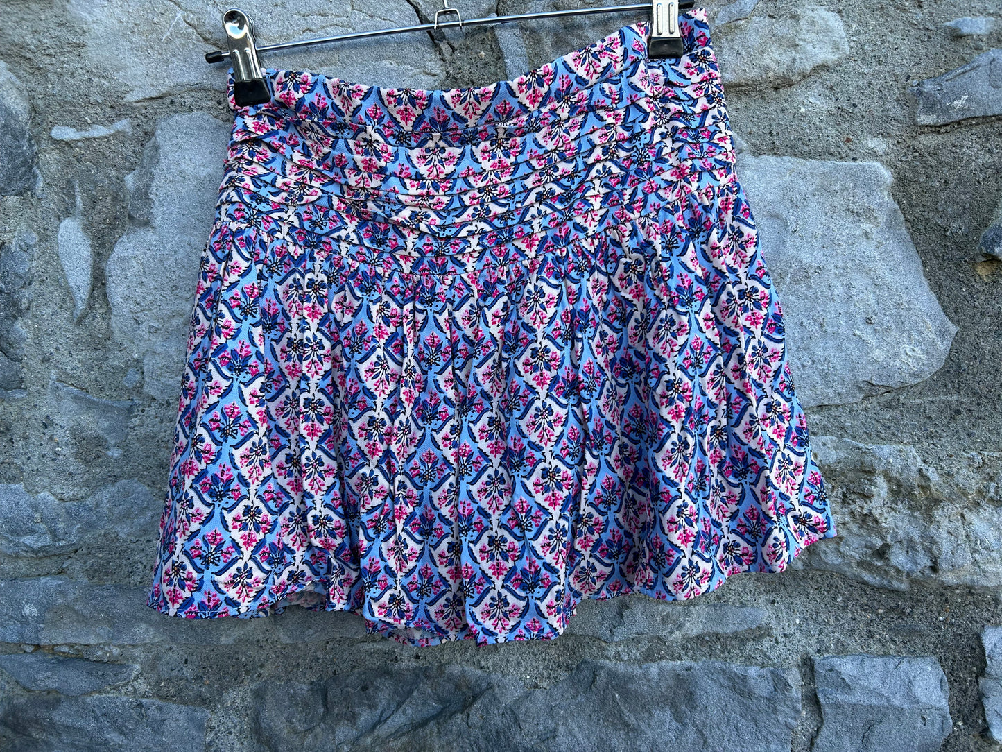 Blue&pink geometric skirt 11-12y (146-152cm)