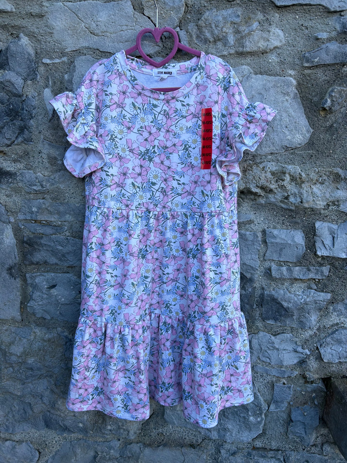 Pink flowers dress 11-12y (146-152cm)
