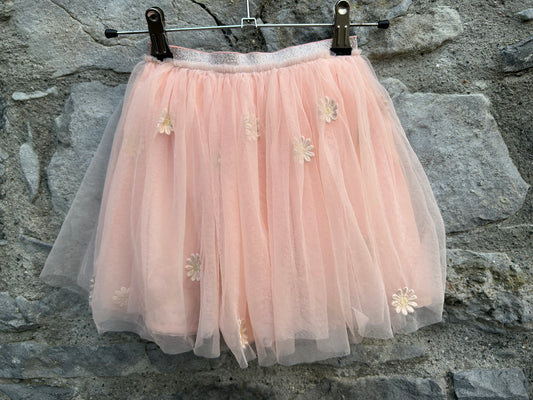 Pink daisies tulle skirt  3-4y (98-104cm)
