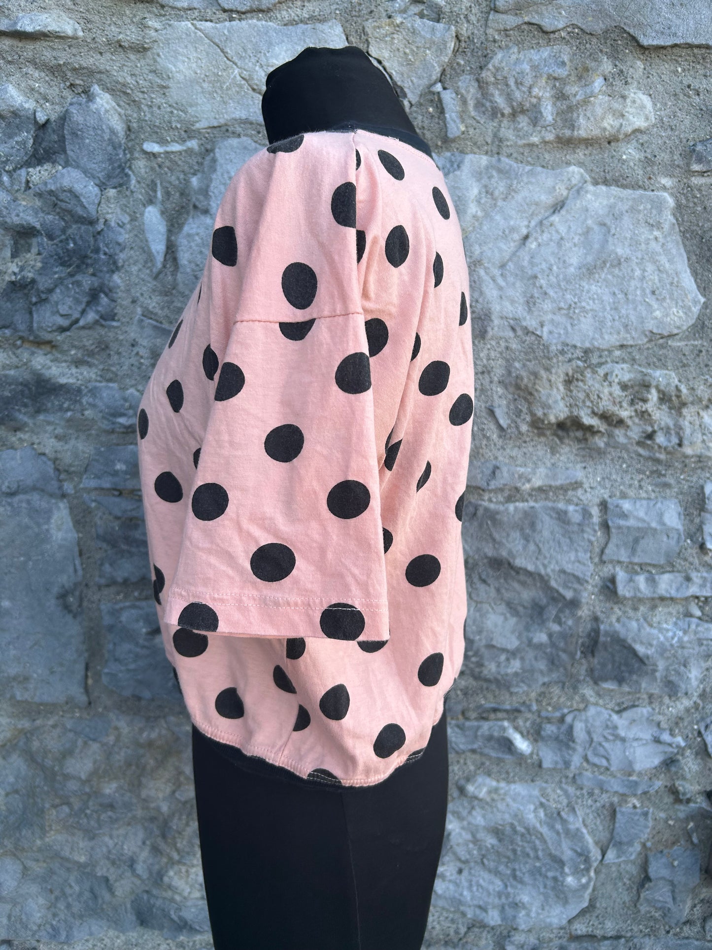 80s mega dots pink cropped top uk 10-12