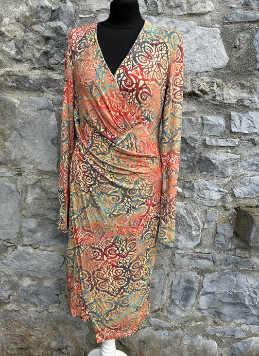 Orange&green Safi Midi Dress uk 12-14