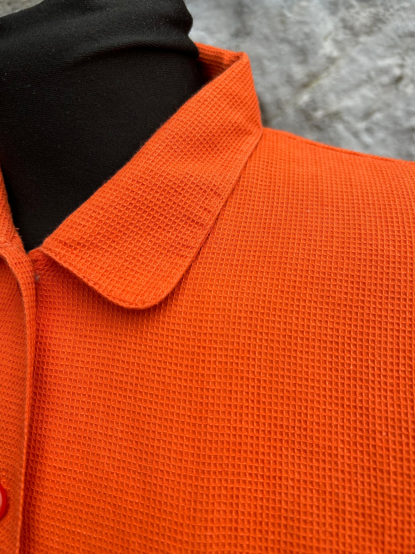 90s orange cropped shirt uk 8