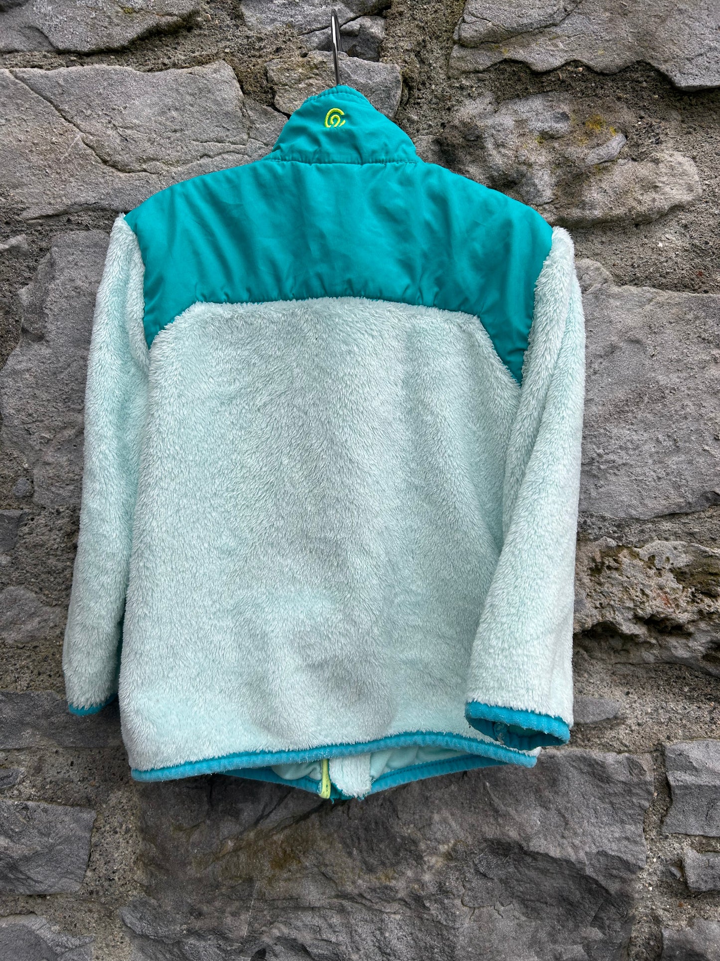 Light blue& teal quilted fleece 2y (92cm)