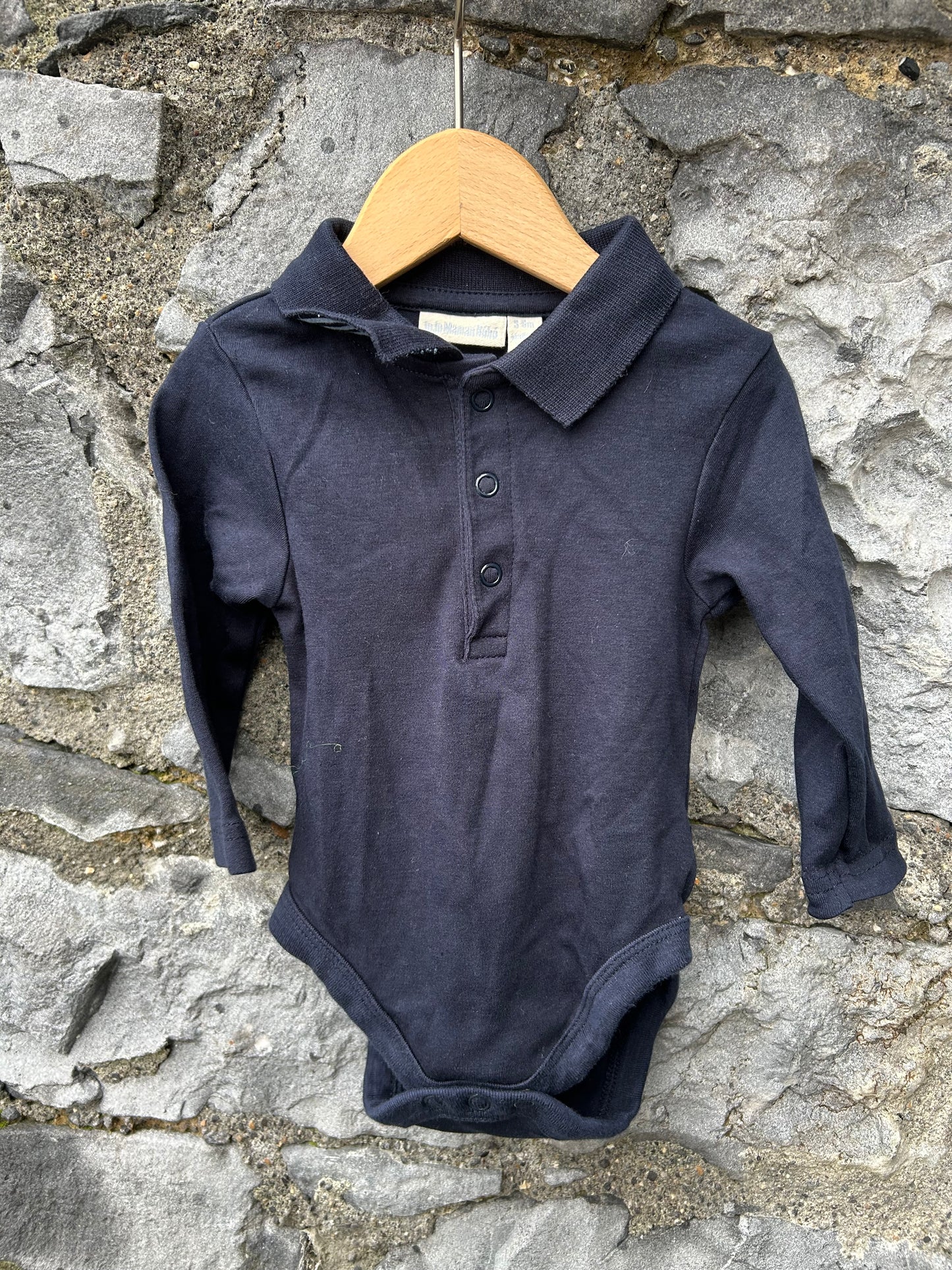 Navy polo vest 3-6m (62-68cm)