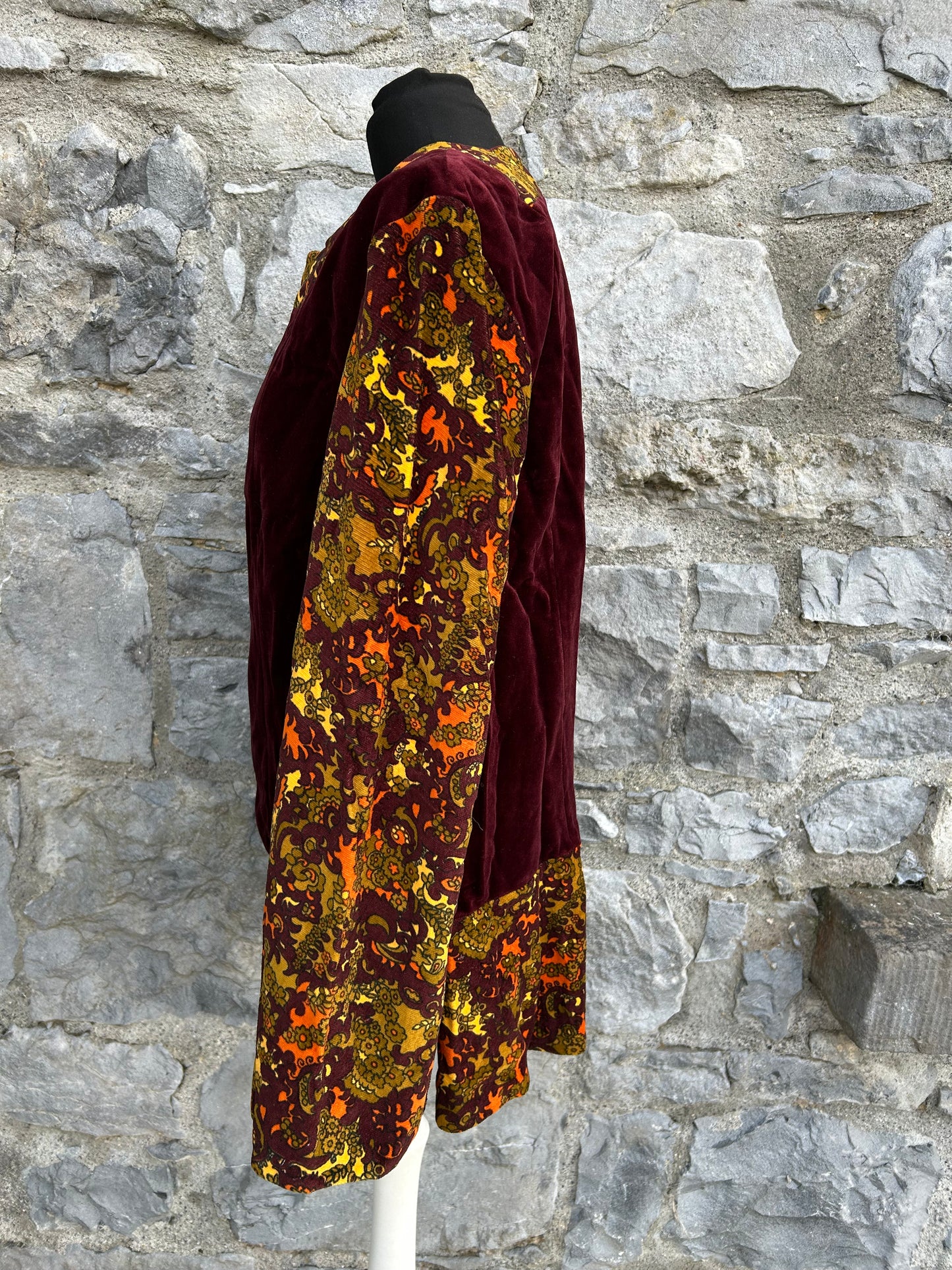 90s floral velvet top uk 8-10