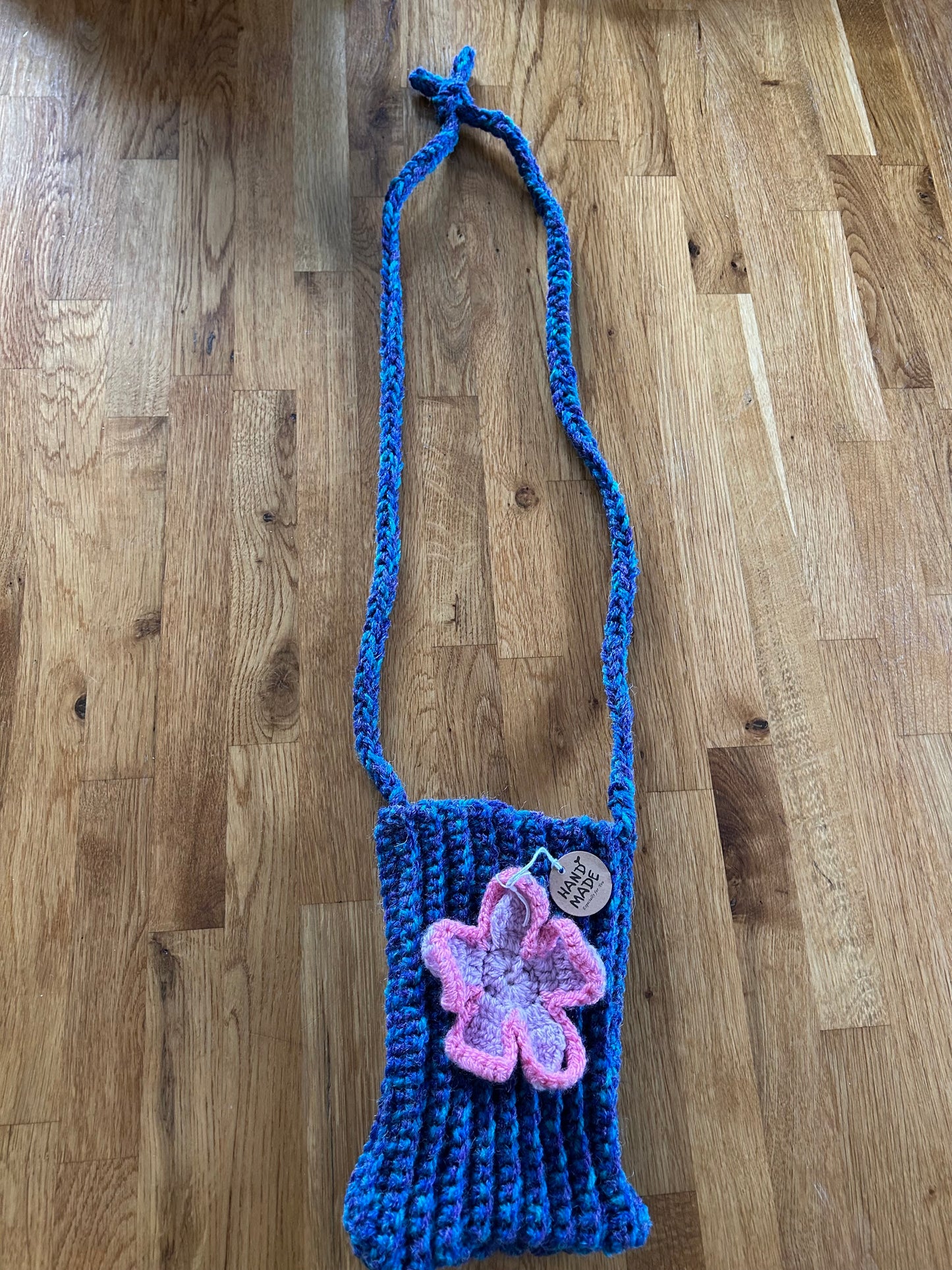 Handmade purple&pink flower bag