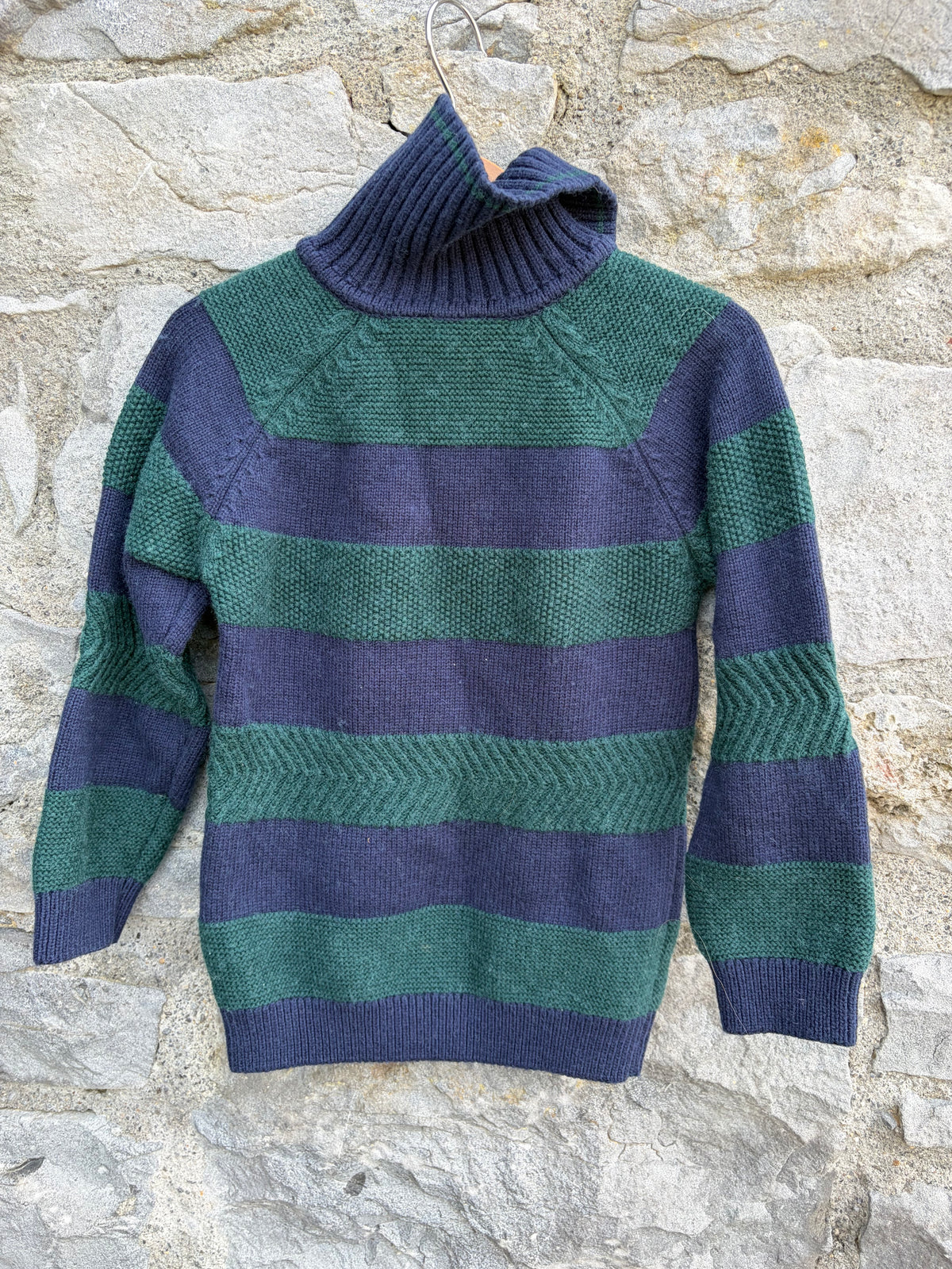 Green&navy jumper 5-6y (110-116cm)