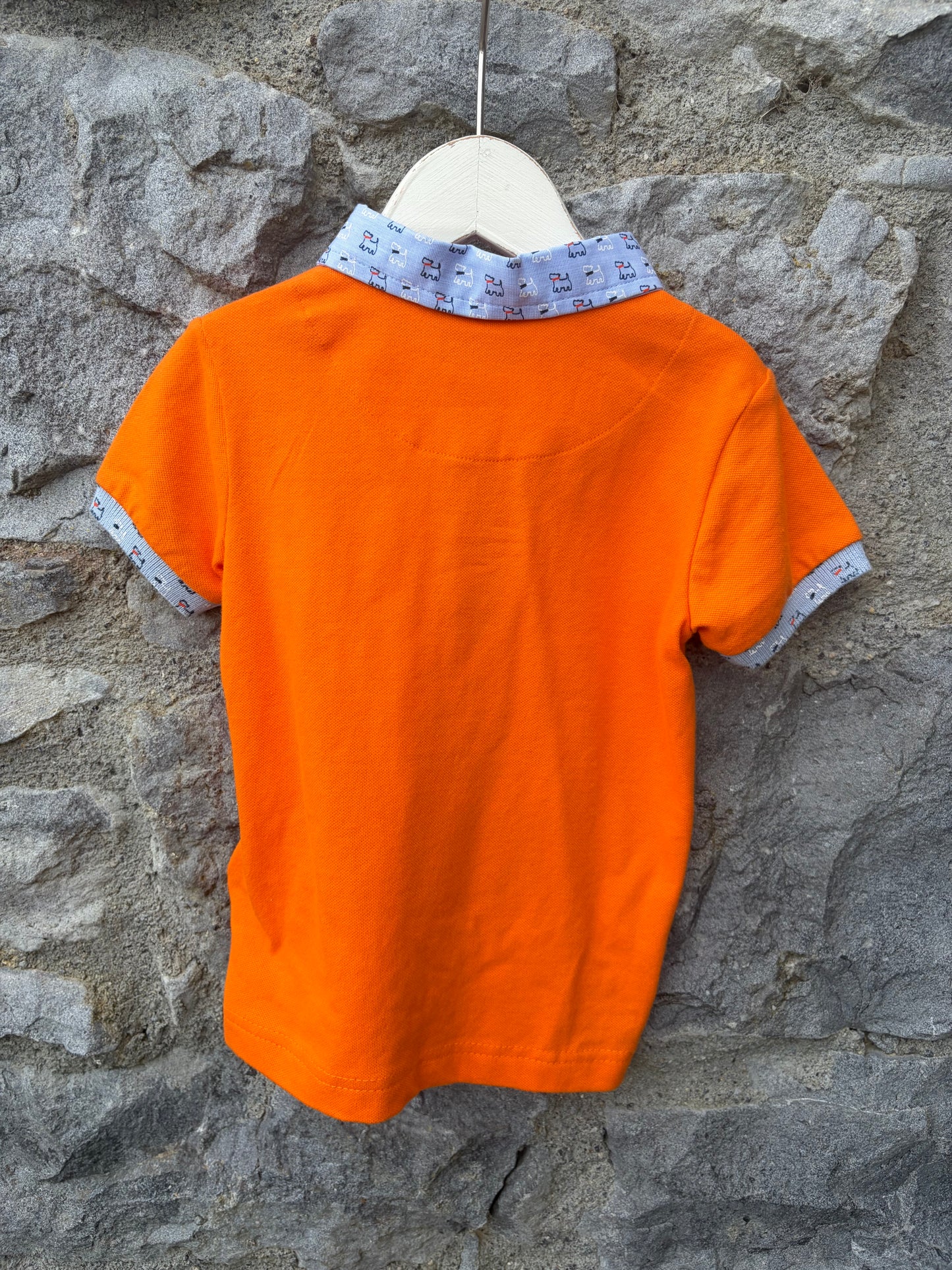 Orange polo top 12-18m (80-86cm)