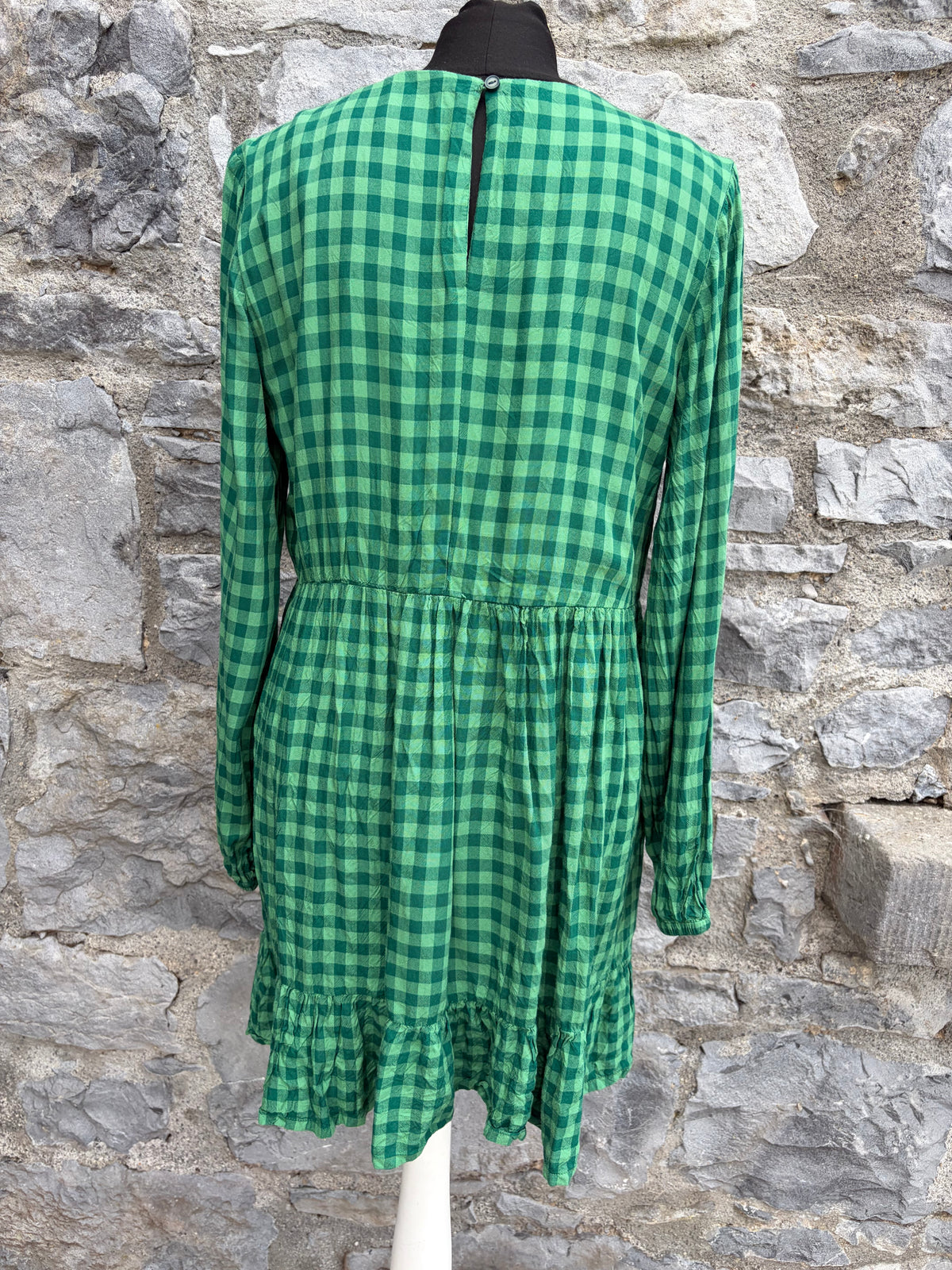Green check dress uk 10