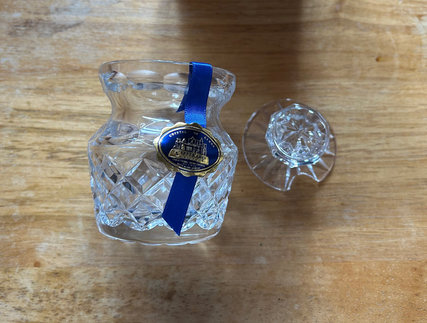 Crystal Glass Lidded Sugar/Condiment Jar