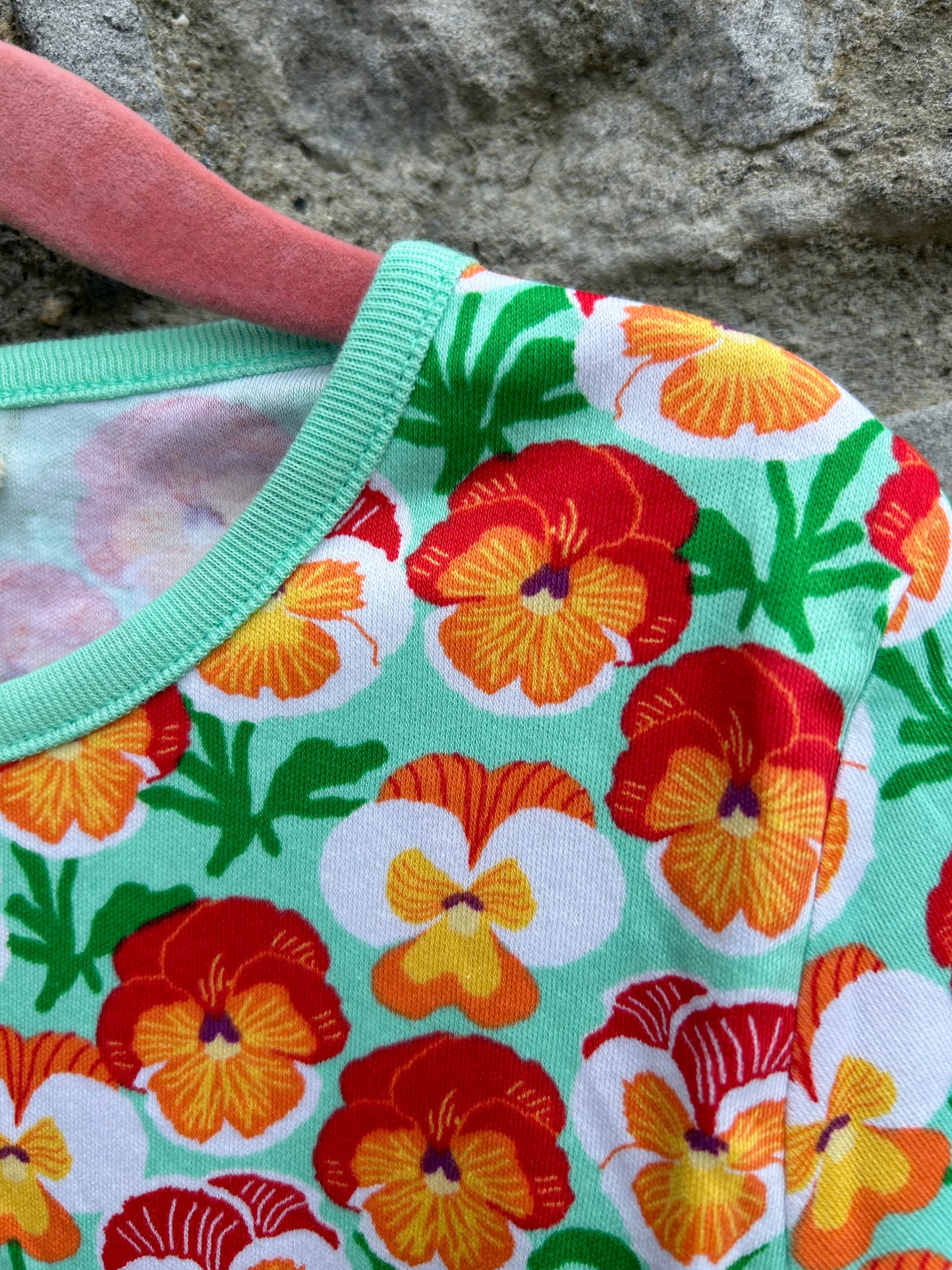 Pansy beach glass T-shirt 7y (122cm)