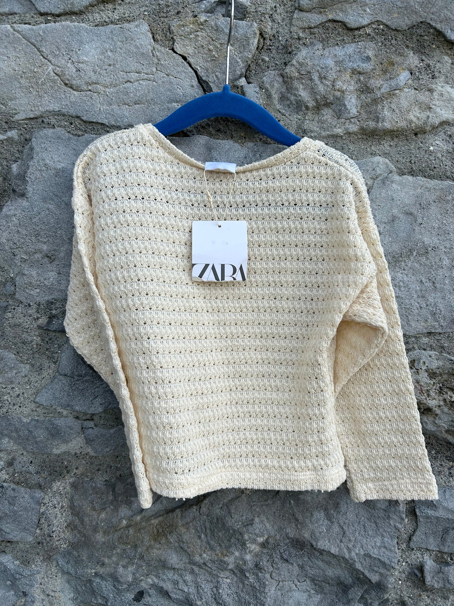 Beige pointelle top 2-3y (92-98cm)
