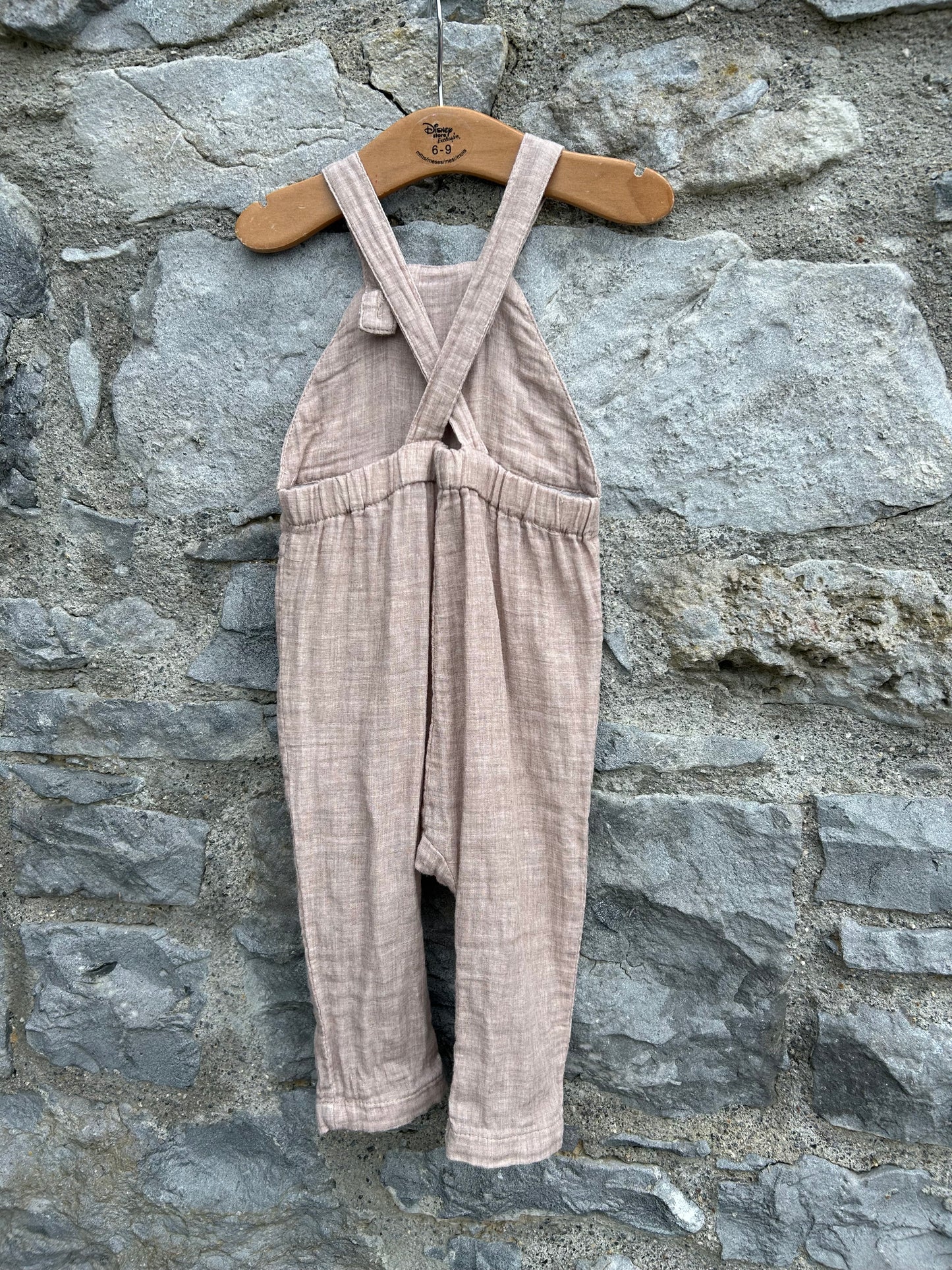 Beige dungarees 6-9m (68-74cm)