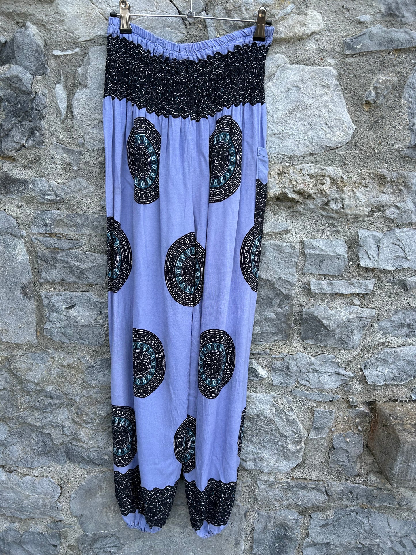 Mandalas blue baggy pants uk 10-12