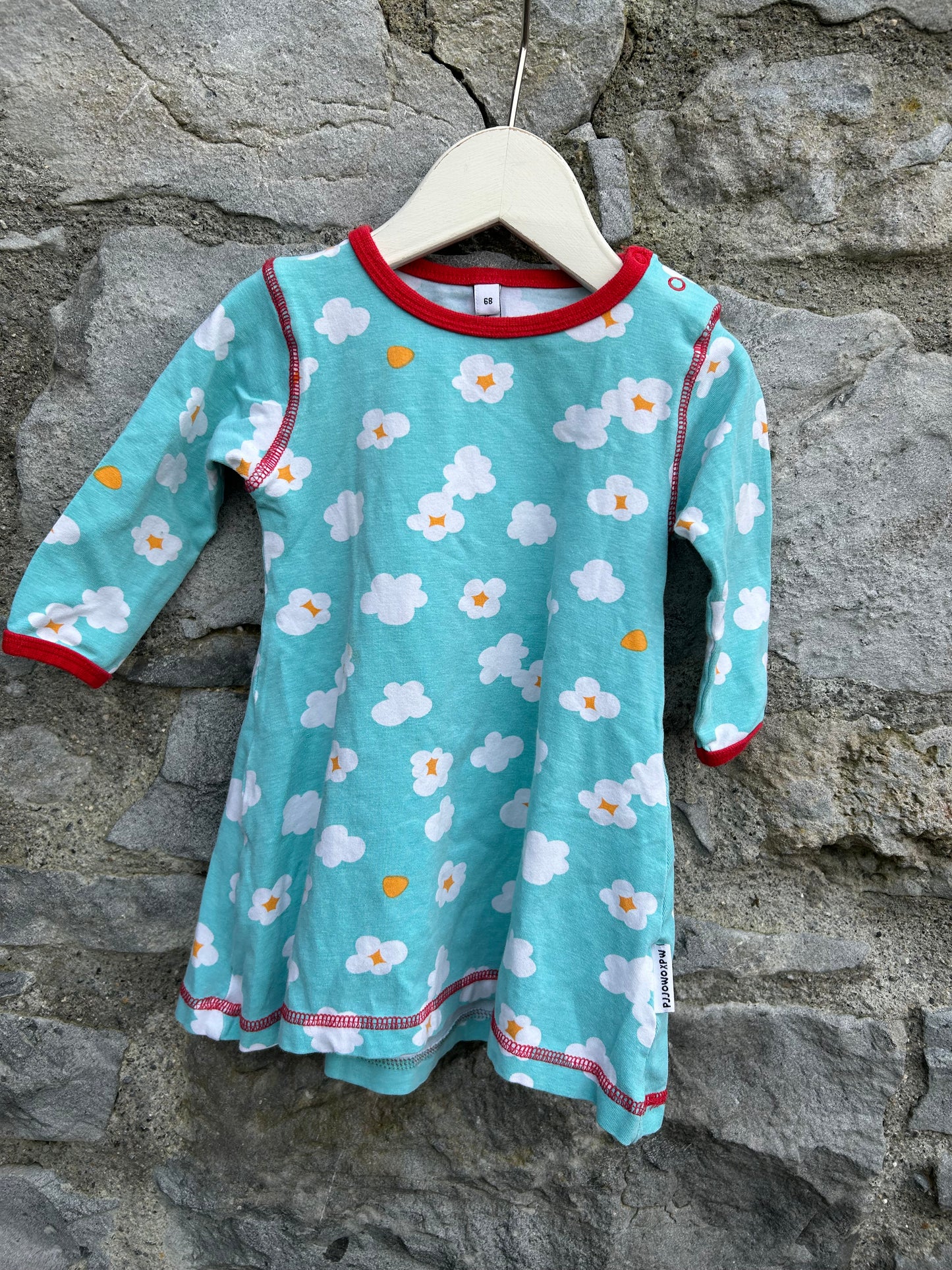 Popcorn dress 3-6m (62-68cm)