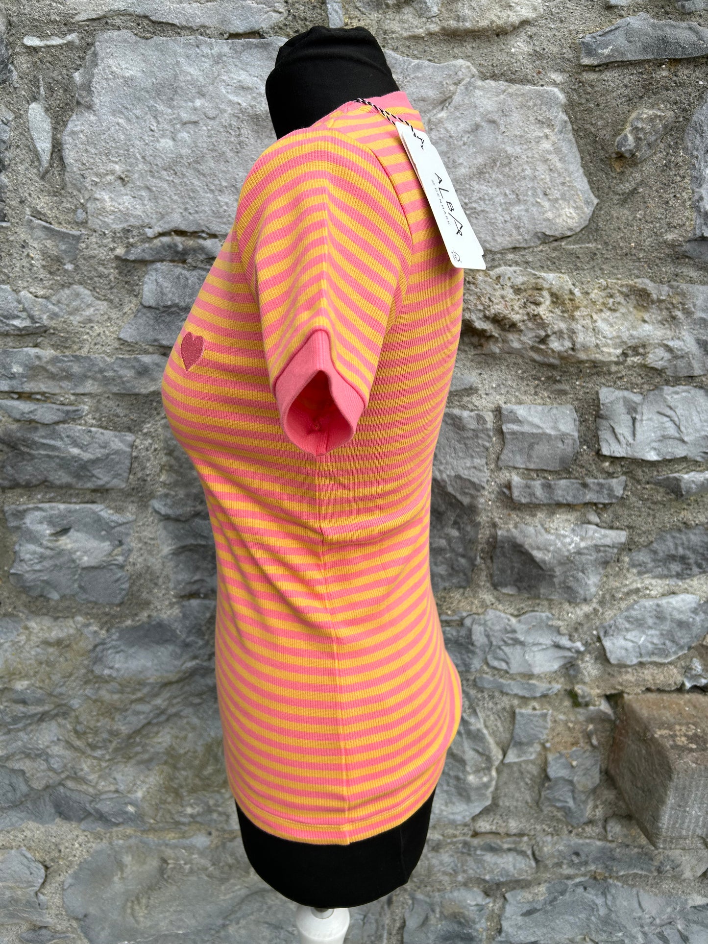 Orange stripy T-shirt uk 6-8