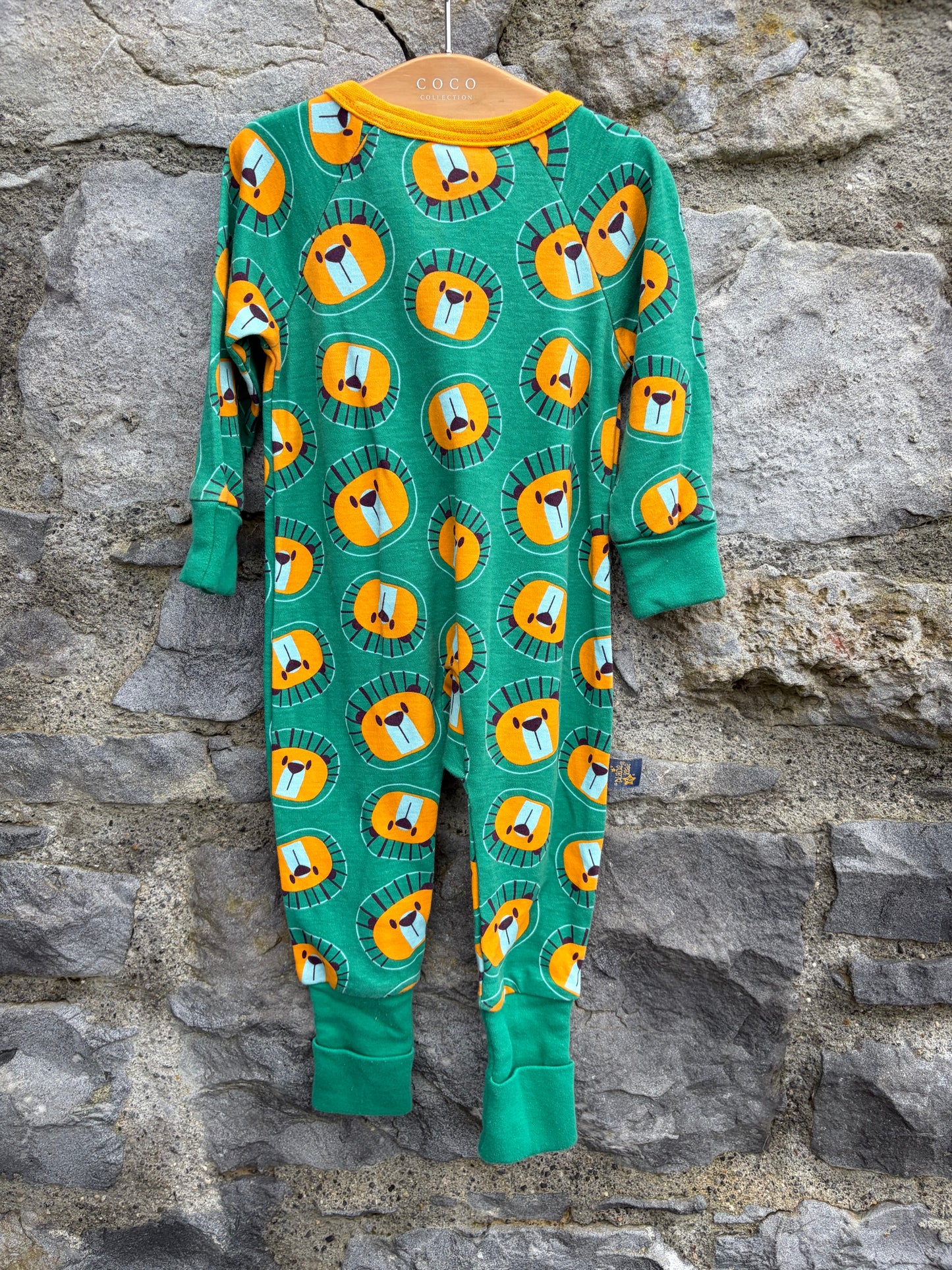 Lions green onesie 3-6m (62-68cm)