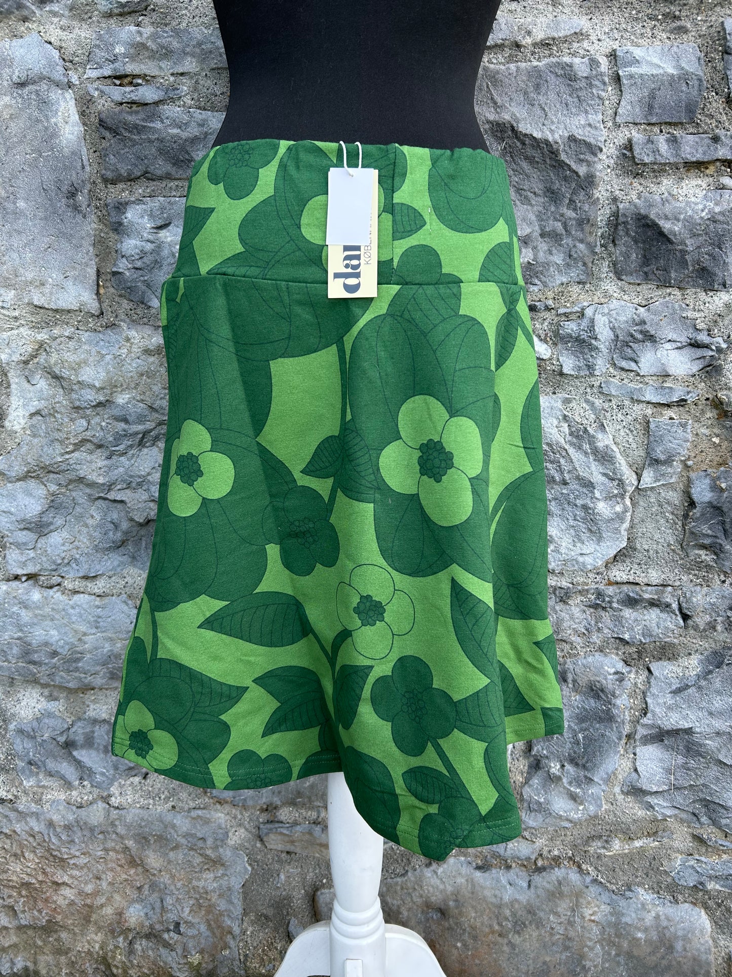 Green floral skirt uk 10