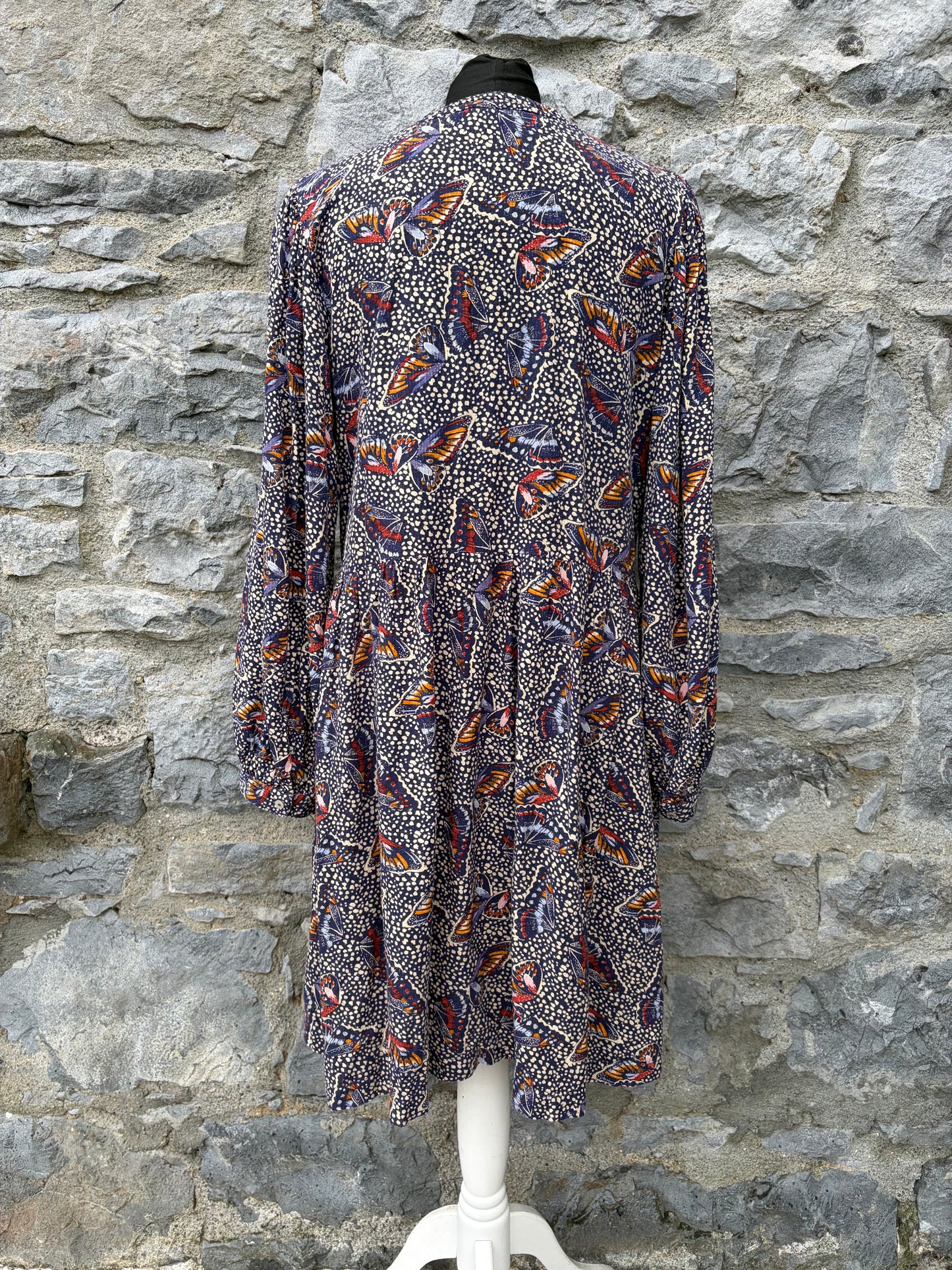 Anona butterfly-print swing dress uk 12