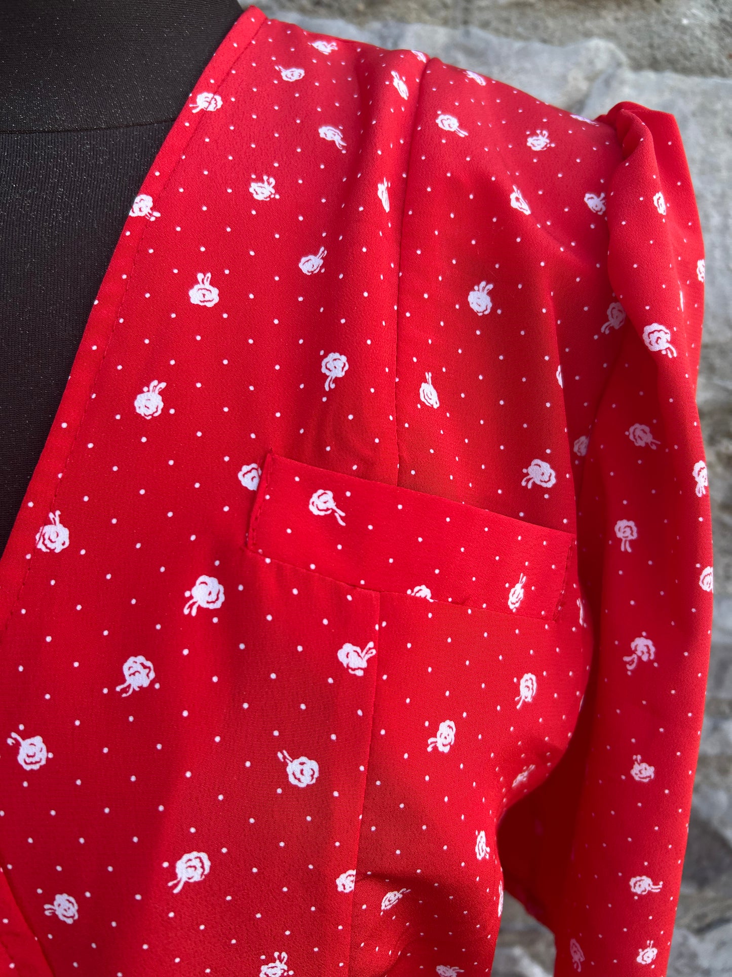 80s red suit uk 6