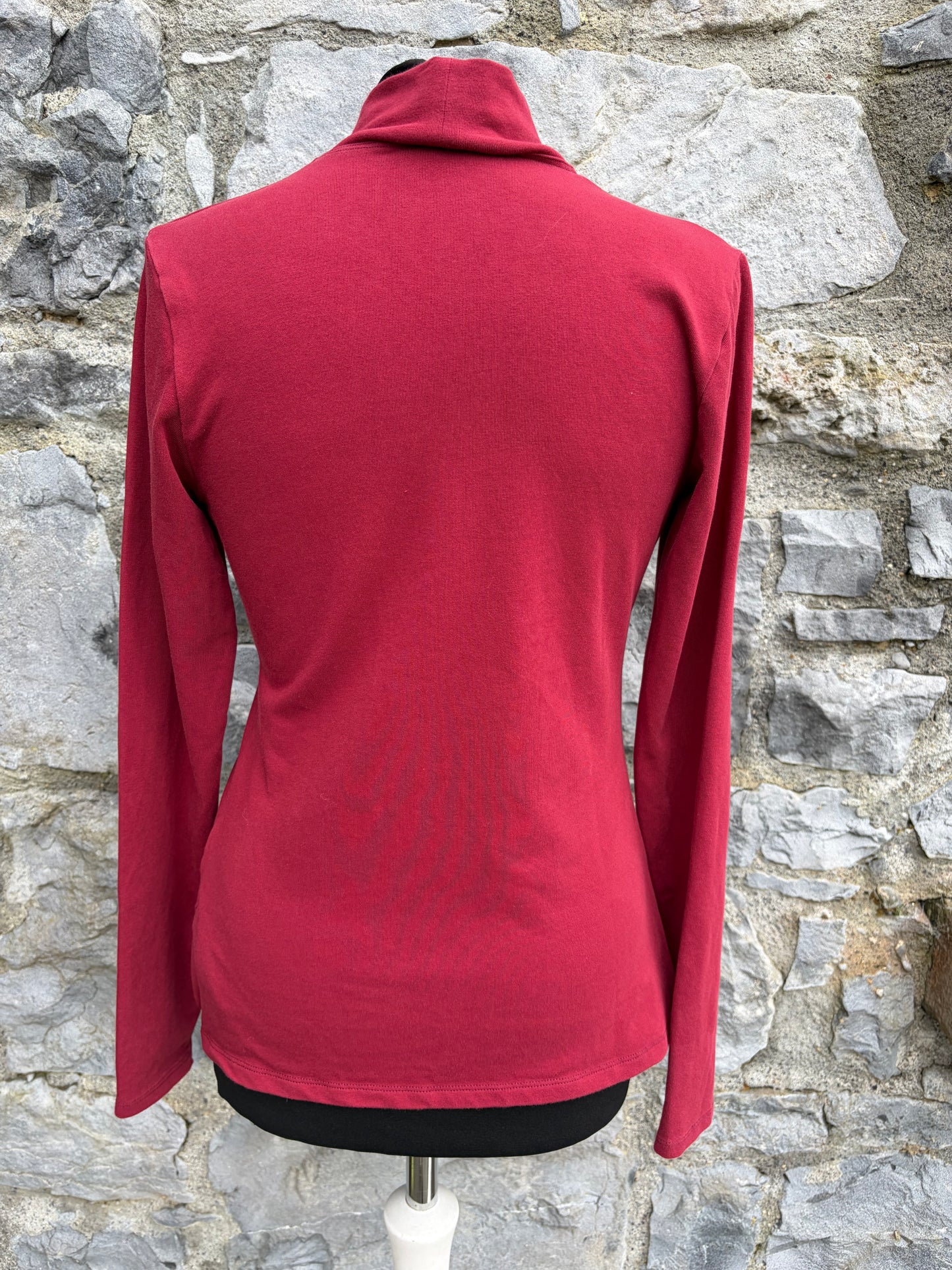 Maroon turtleneck top uk 8-10