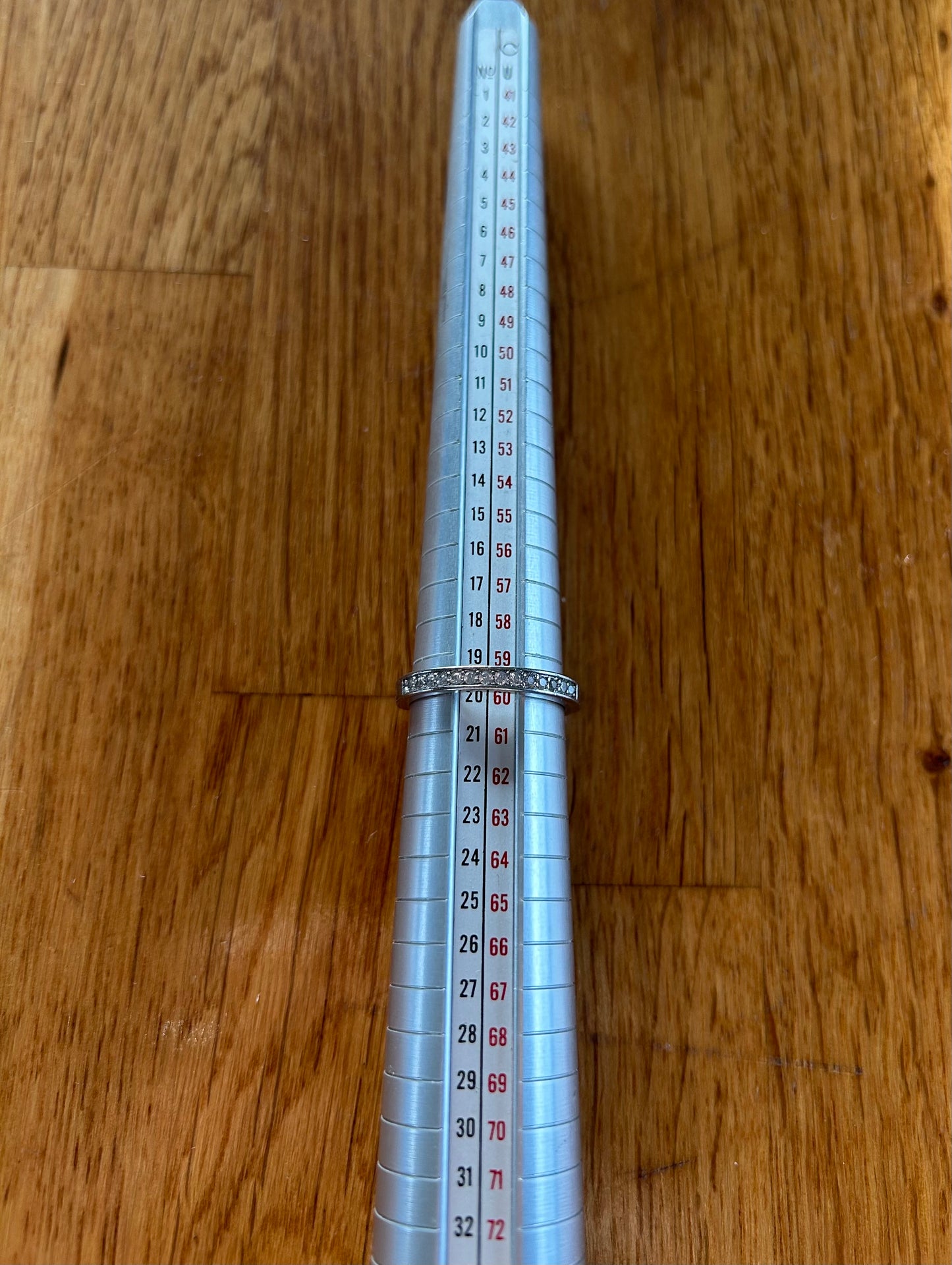 Tiny zircon silver ring