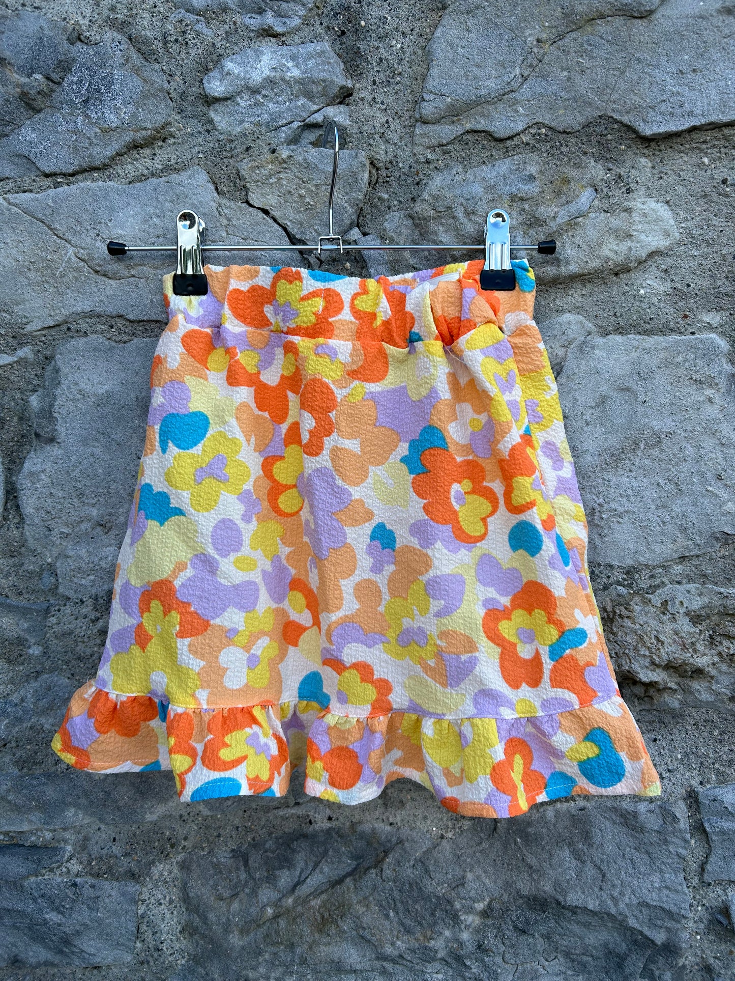 Orange&yellow floral skirt 5-6y (110-116cm)