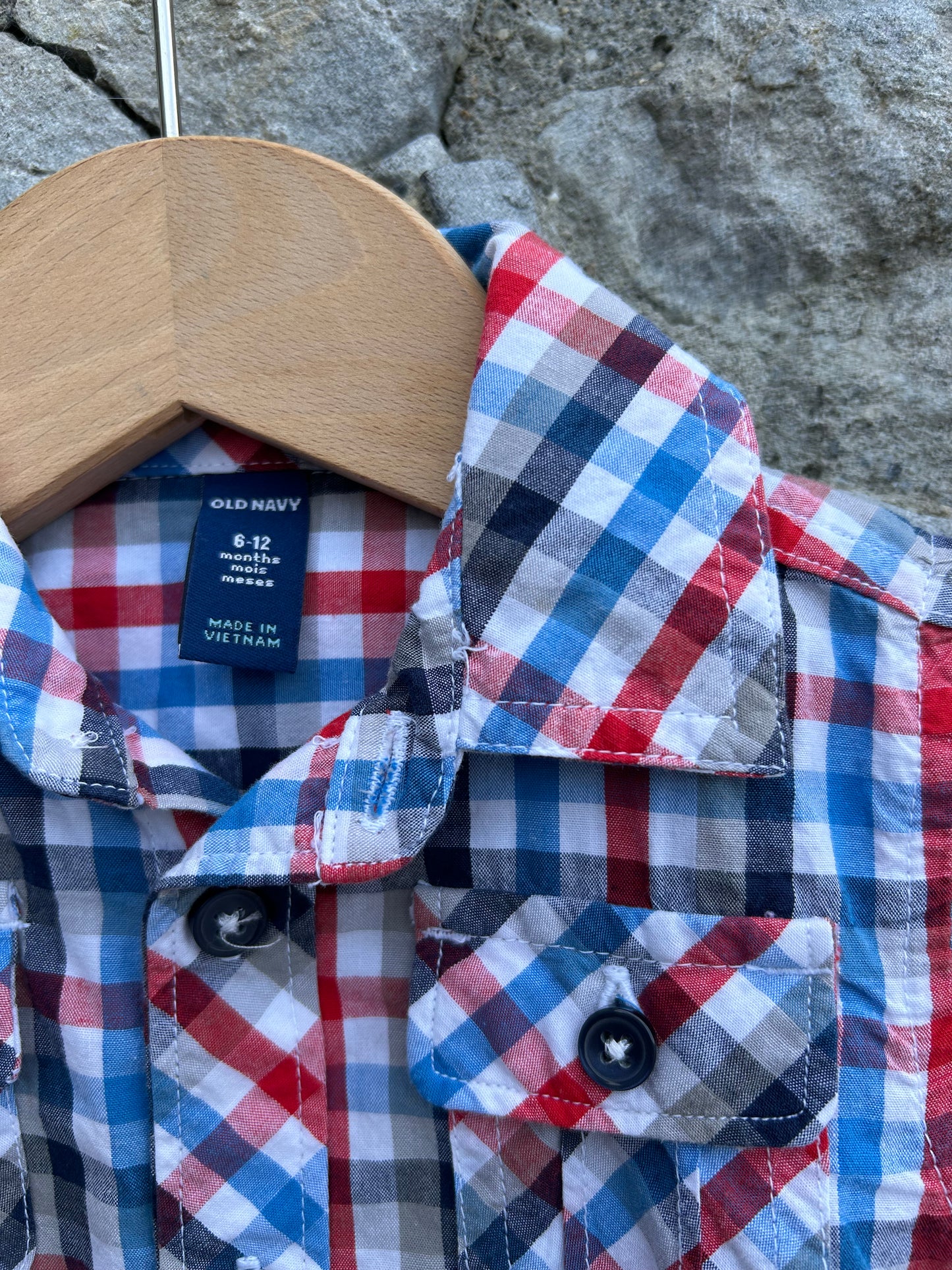 Blue&red check shirt 6-9m (68-74cm)