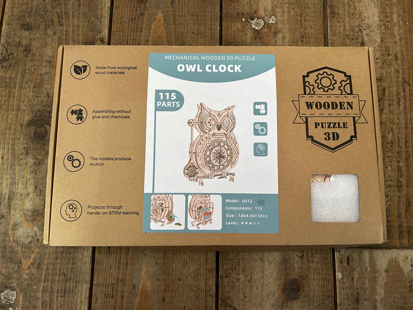 Owl clock 3D puzzle