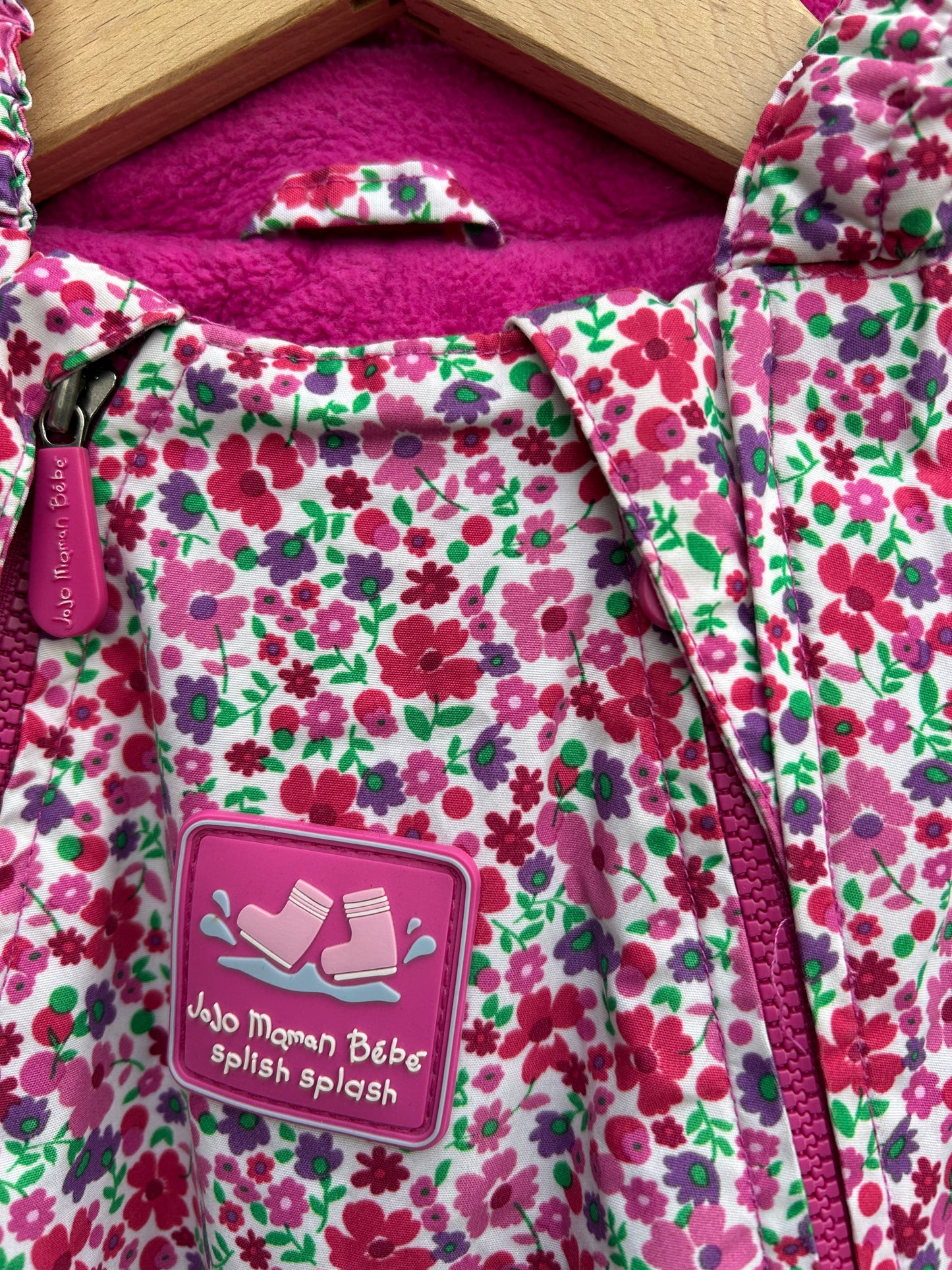 Pink floral pram suit 9-12m (74-80cm)