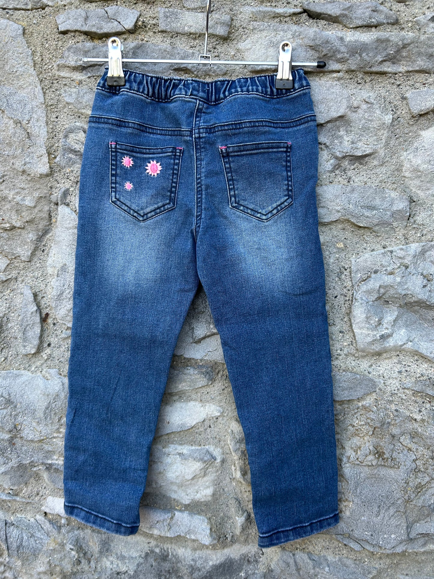 Jeans with Rainbow knees 3-4y (98-104cm)